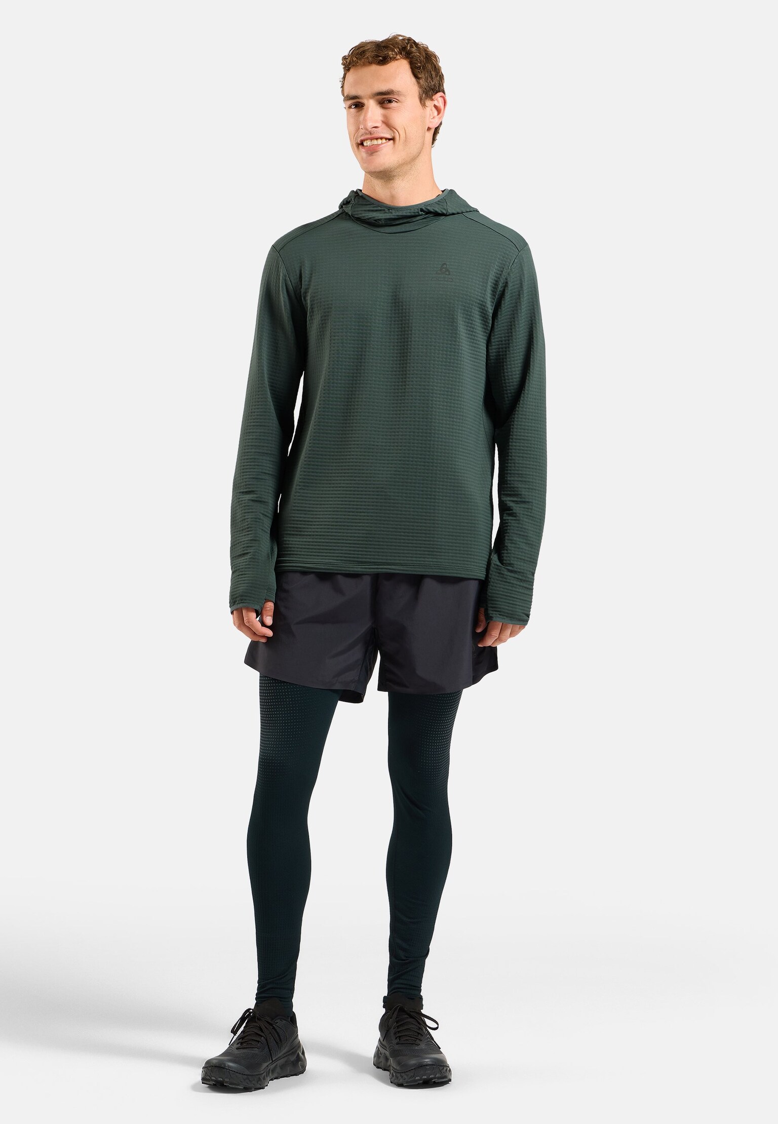 The Essentials Thermal hooded running mid layer