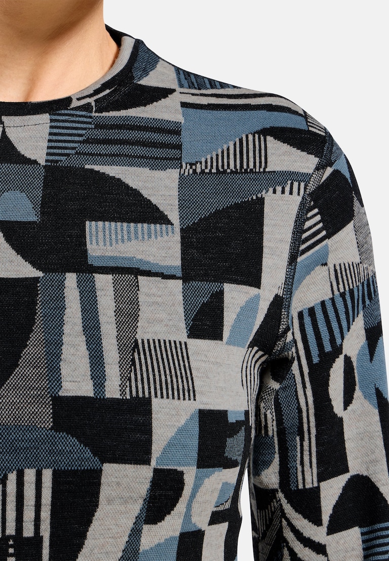 The Natural Merino Warm Jacquard Base Layer Top