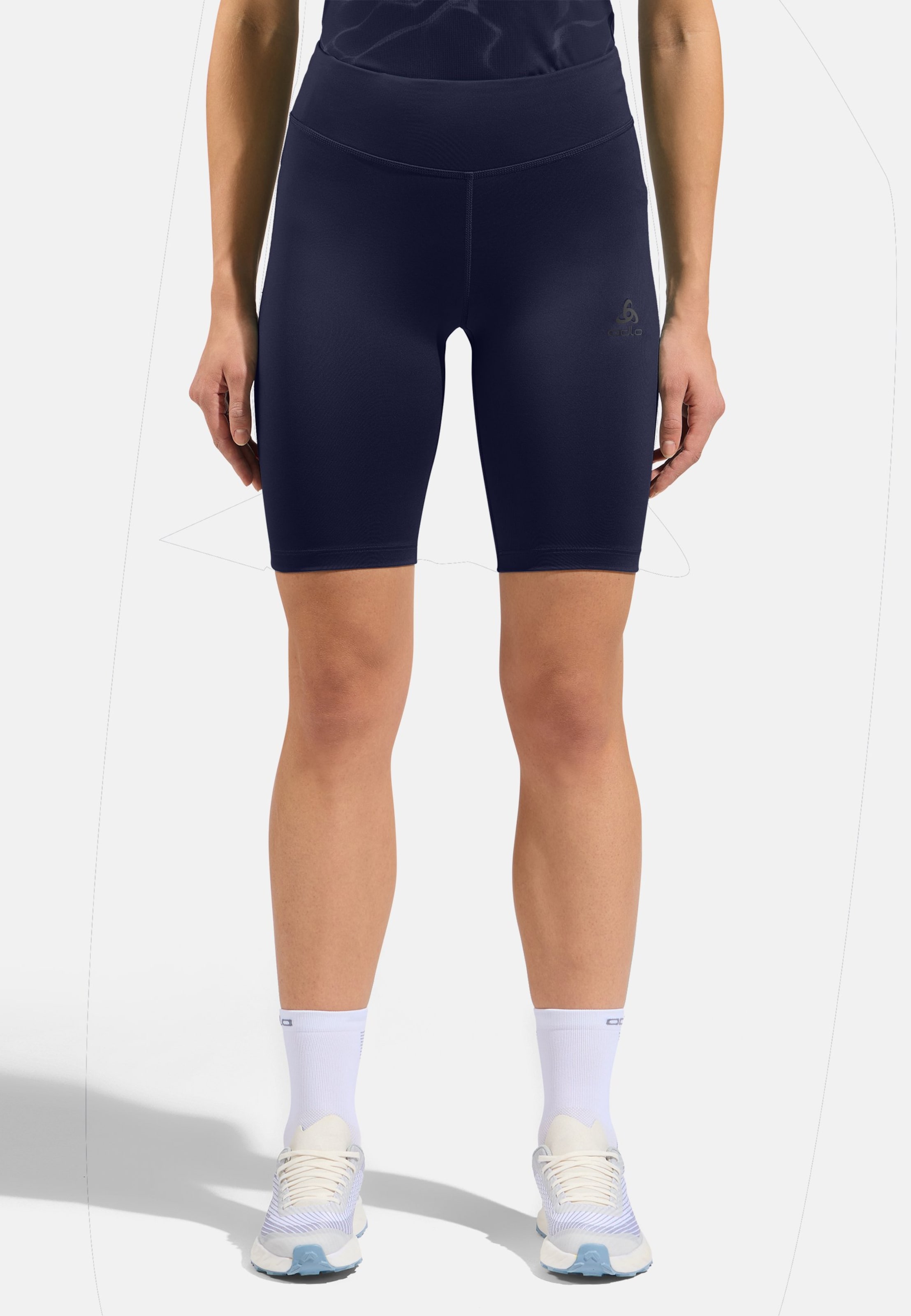 Odlo Kurze Essentials Lauftights für Damen, M, blau
