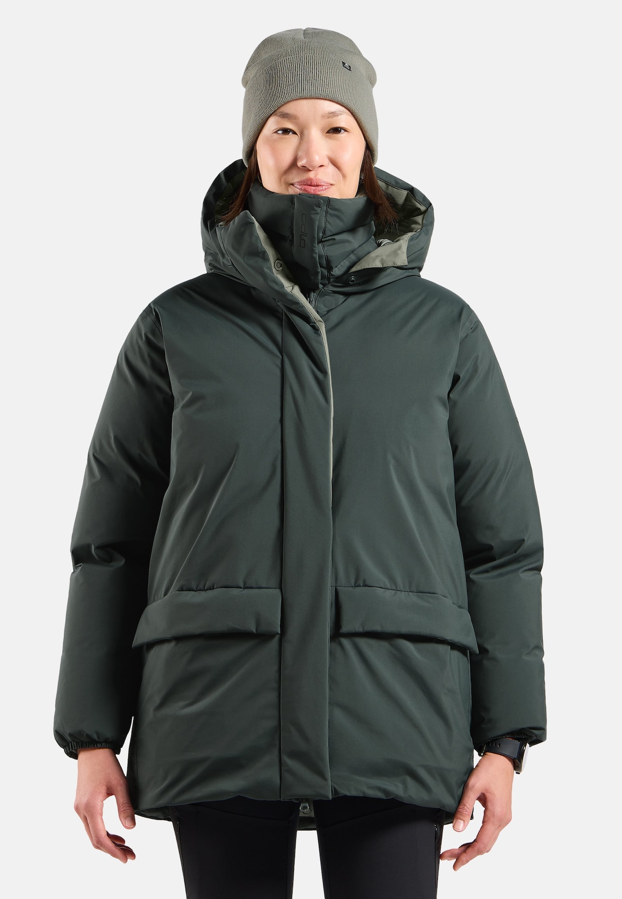 Oversized Gewatteerd Donsjack met Capuchon