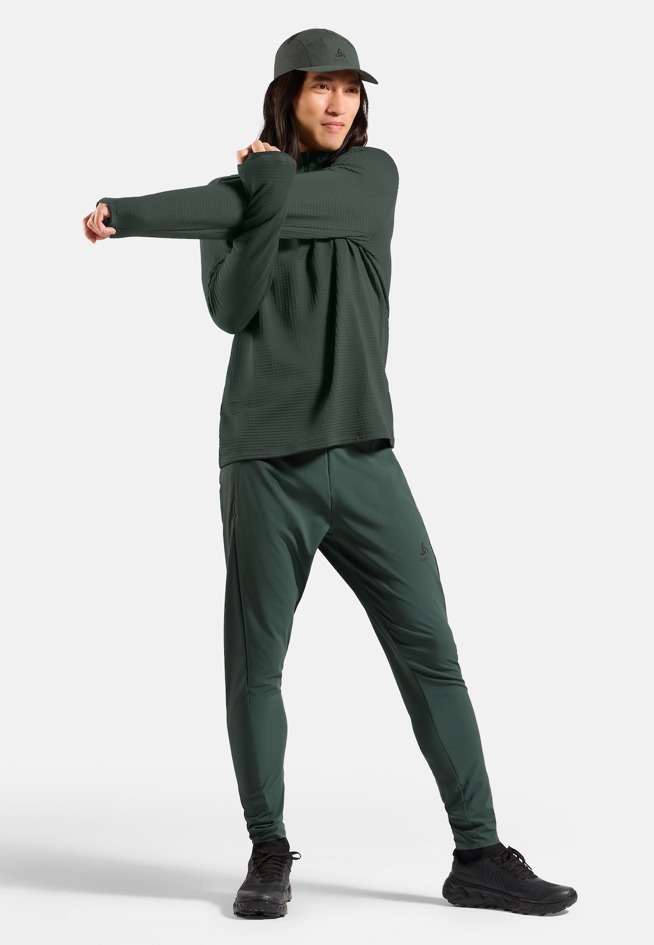 Felpa da running Essential Thermal a mezza zip