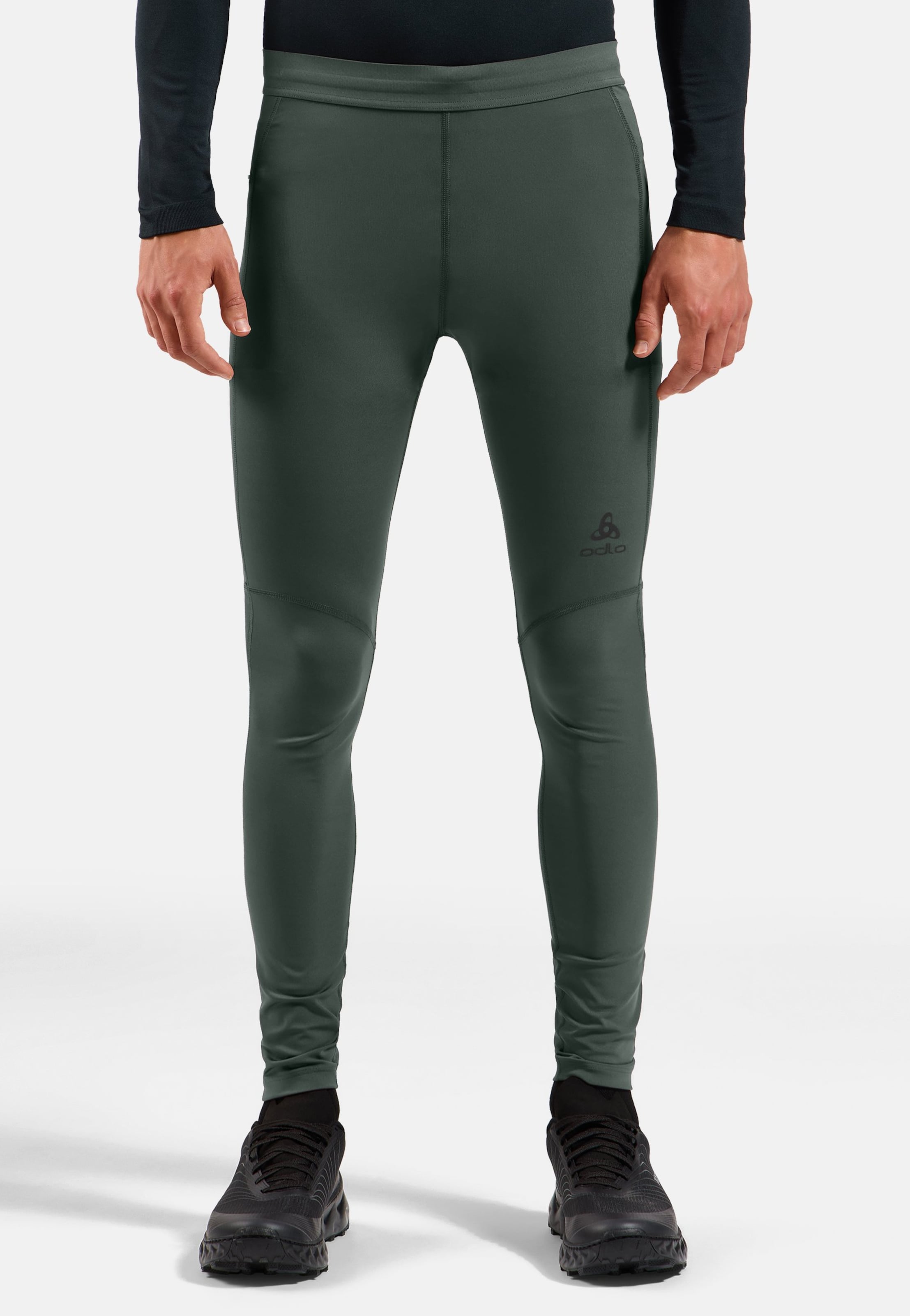 Odlo Zeroweight Lauf- und Trainings-Tights für Herren, L, grün