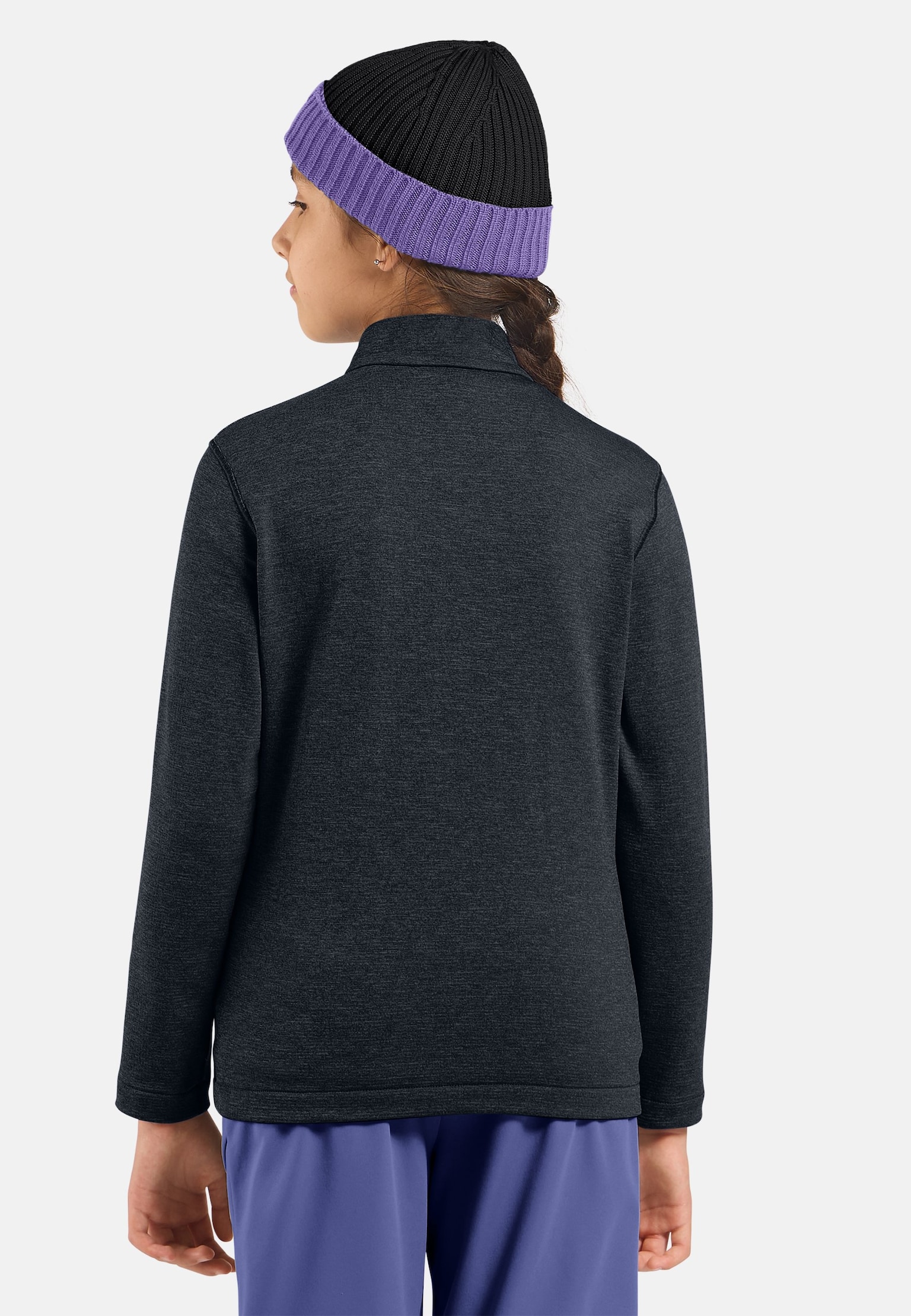 The Essentials kids' grid fleece half-zip multisport mid layer
