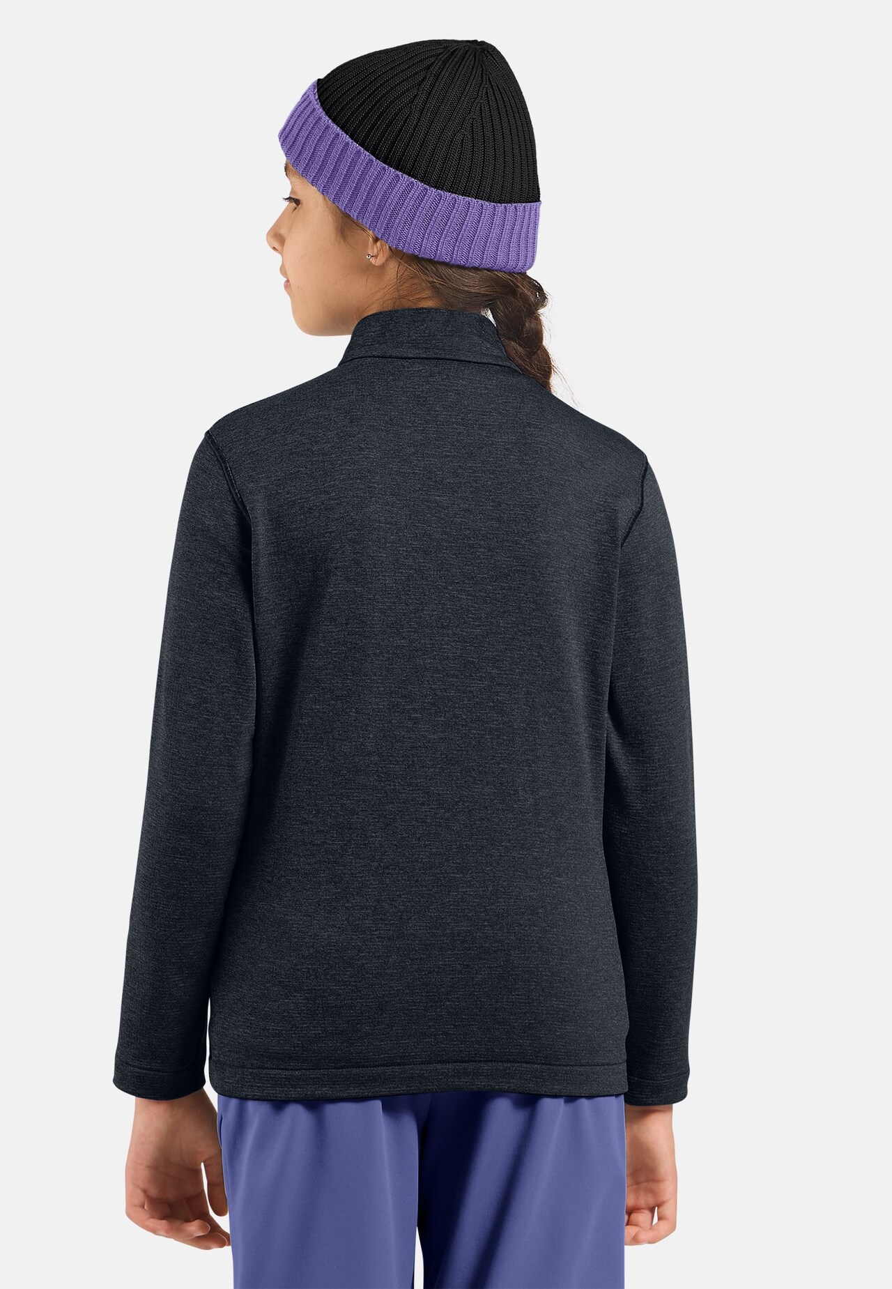 Felpa Grid Fleece Kids a mezza zip