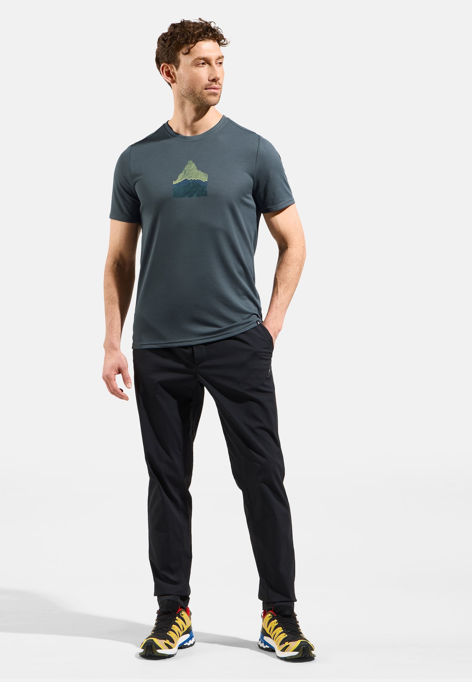 T-shirt à motif montagne F-Dry