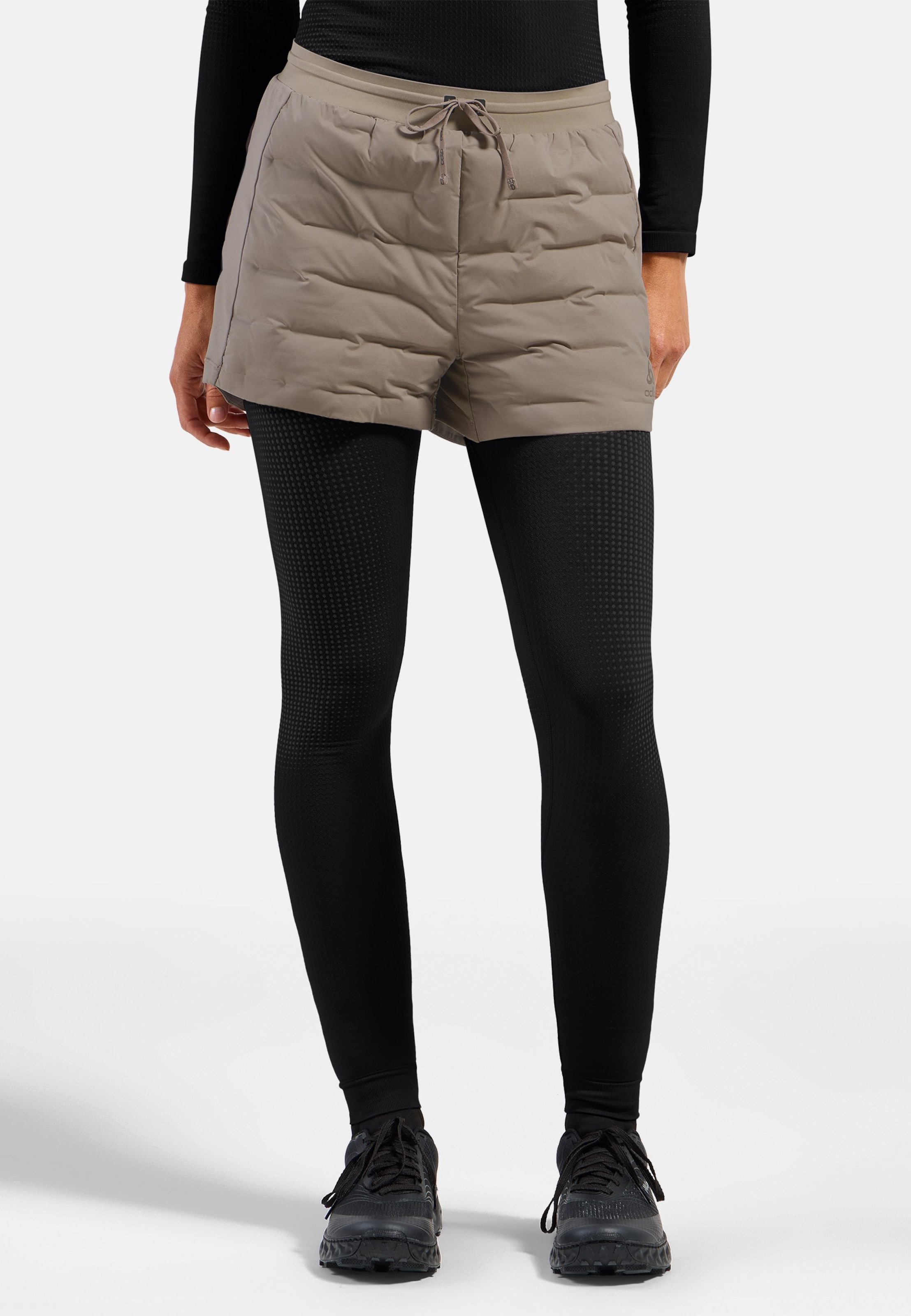 Odlo Zeroweight Insulator Laufshorts für Damen - Skilanglauf, Running - beige, L