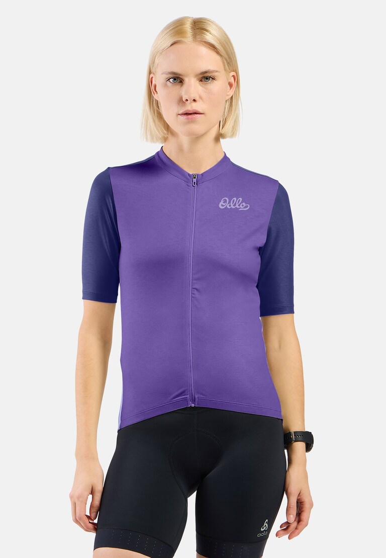 The Essentials heritage print full-zip cycling jersey