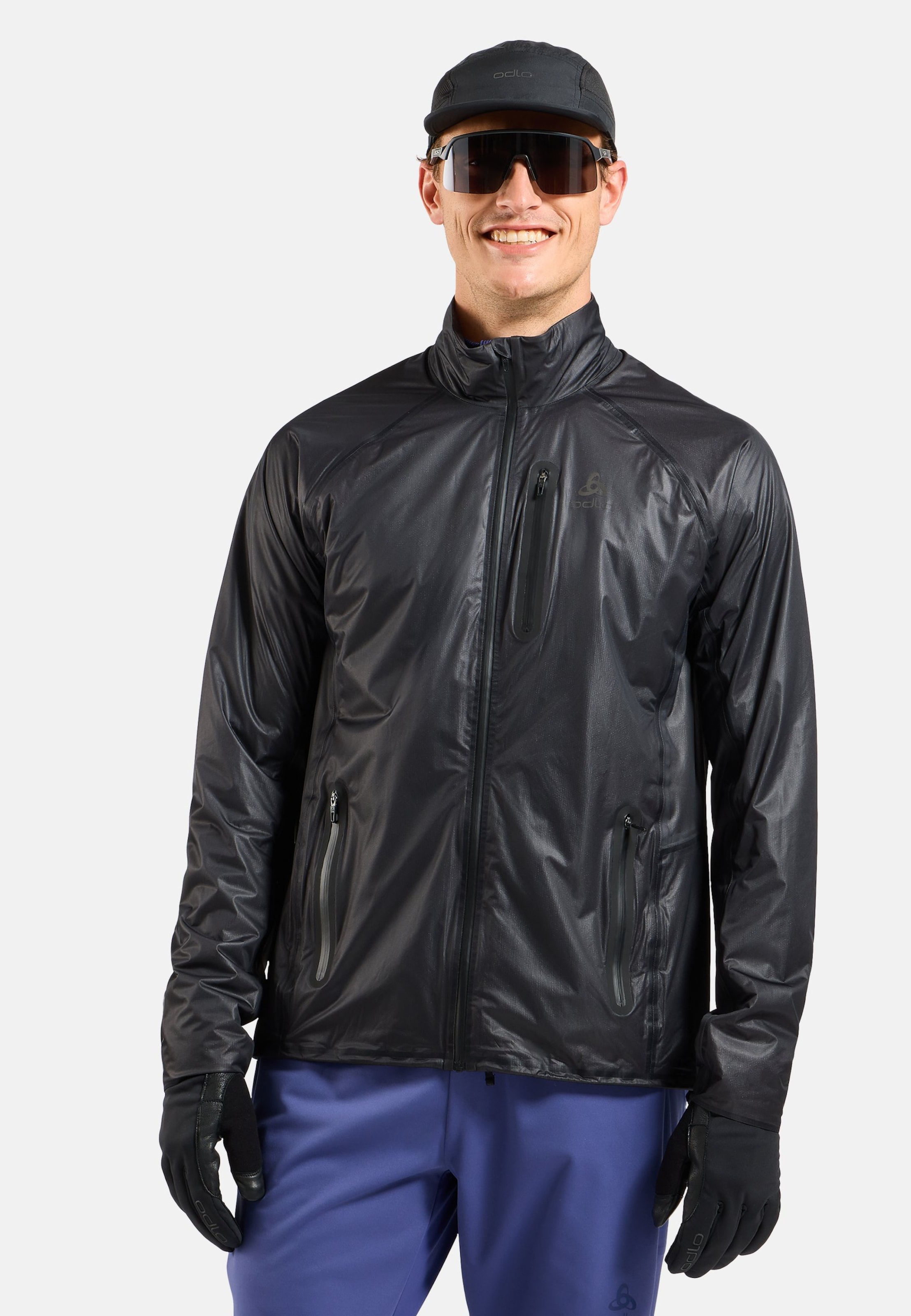 Odlo Isolierte und wasserdichte Zeroweight Dual Dry Langlaufjacke für Herren, XXL, schwarz