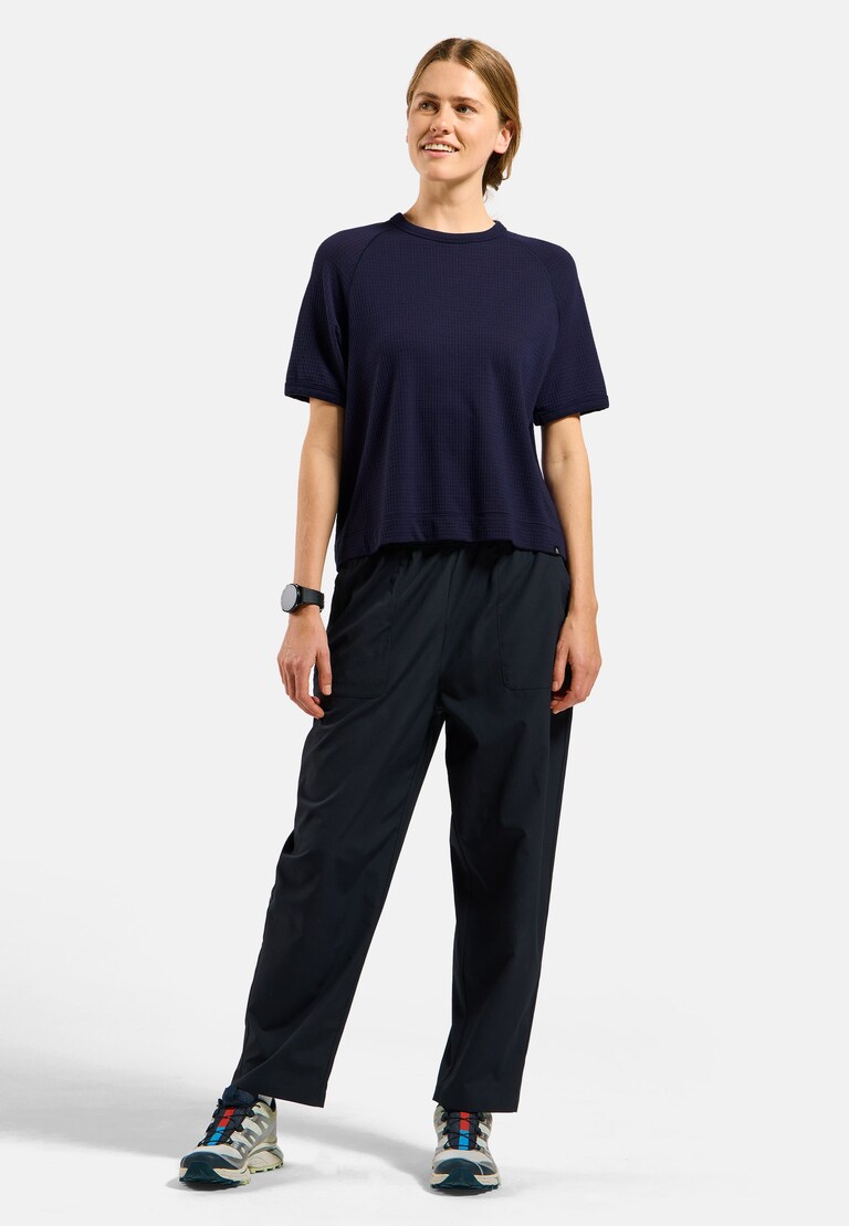 The Ascent merino-blend waffle cropped short-sleeve t-shirt