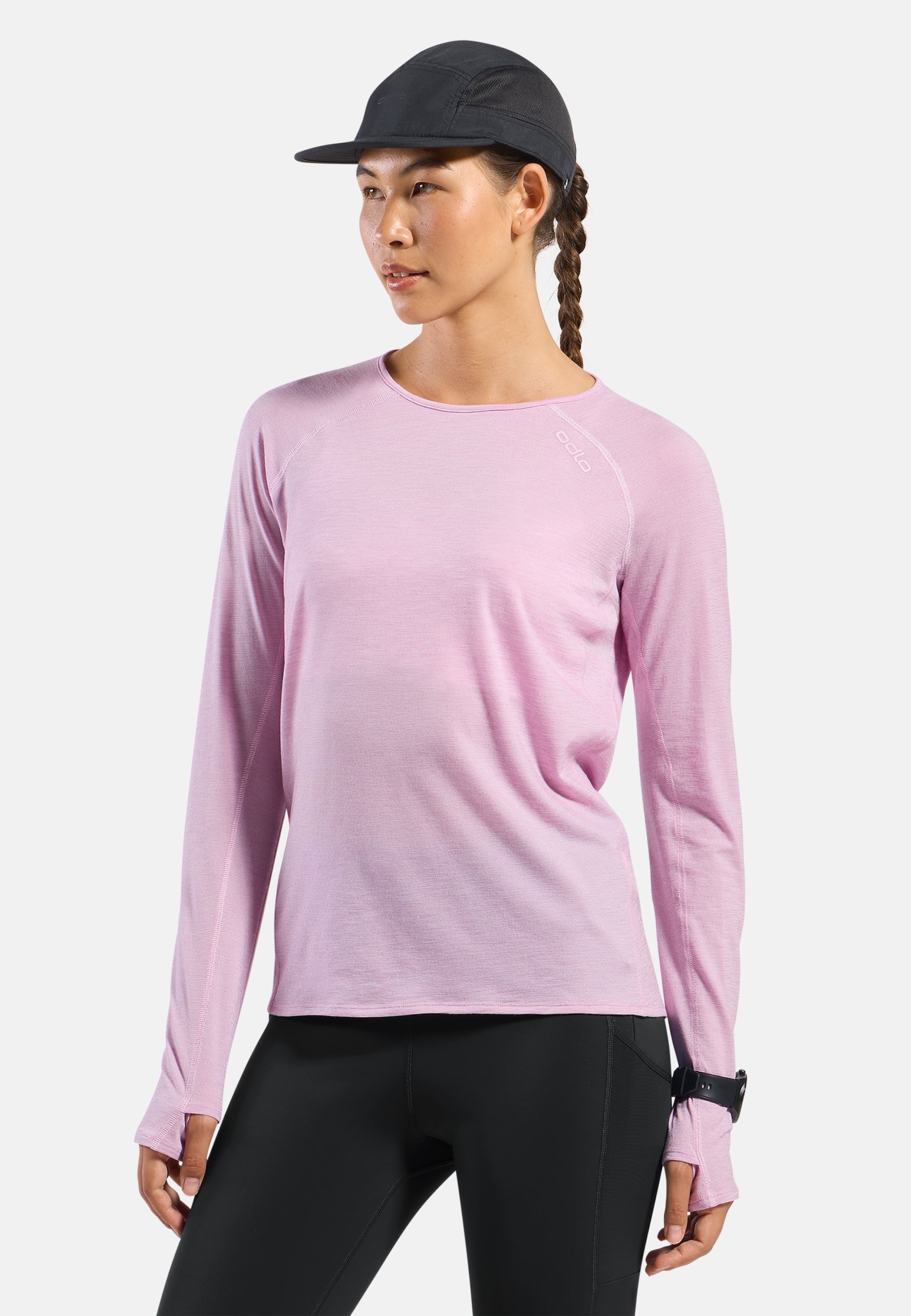 Odlo X-Alp 115 Langarm-Laufshirt für Damen - Trail Running, Wandern - lila, XS