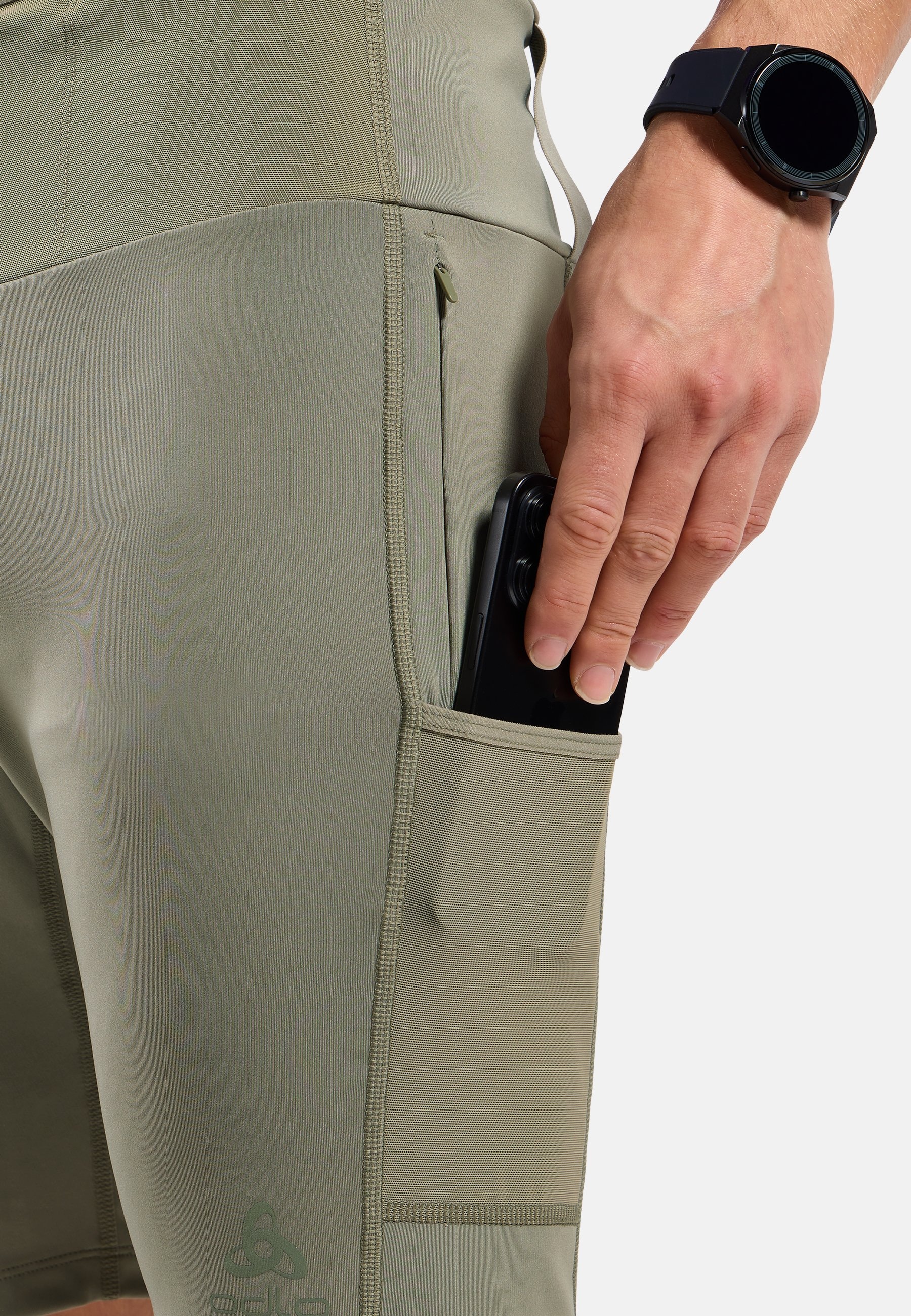 The X-Alp cargo trail running short tights in vetiver | High