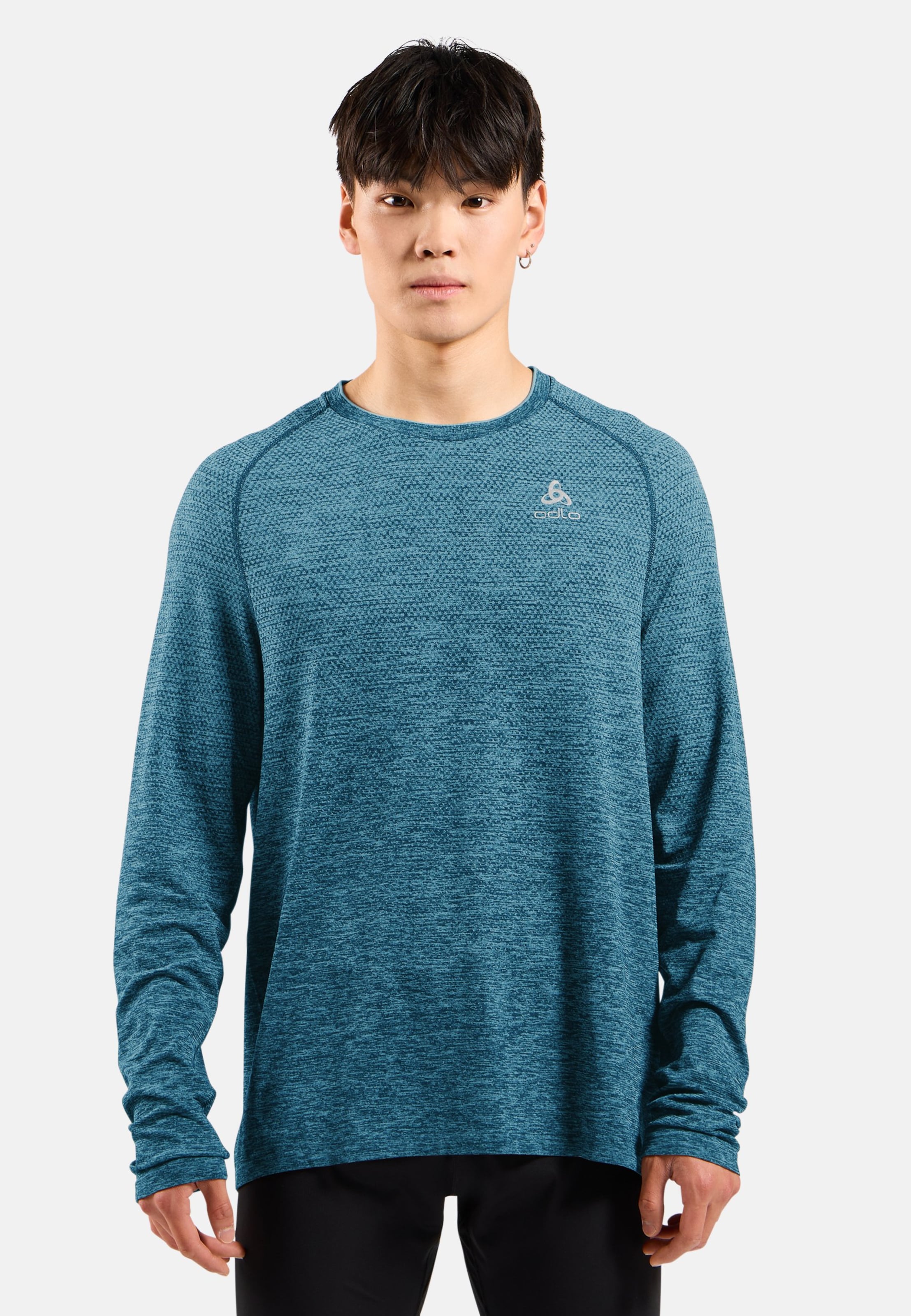 Odlo Essential Seamless Langarm-Laufshirt für Herren - Training, Running - blau, XL