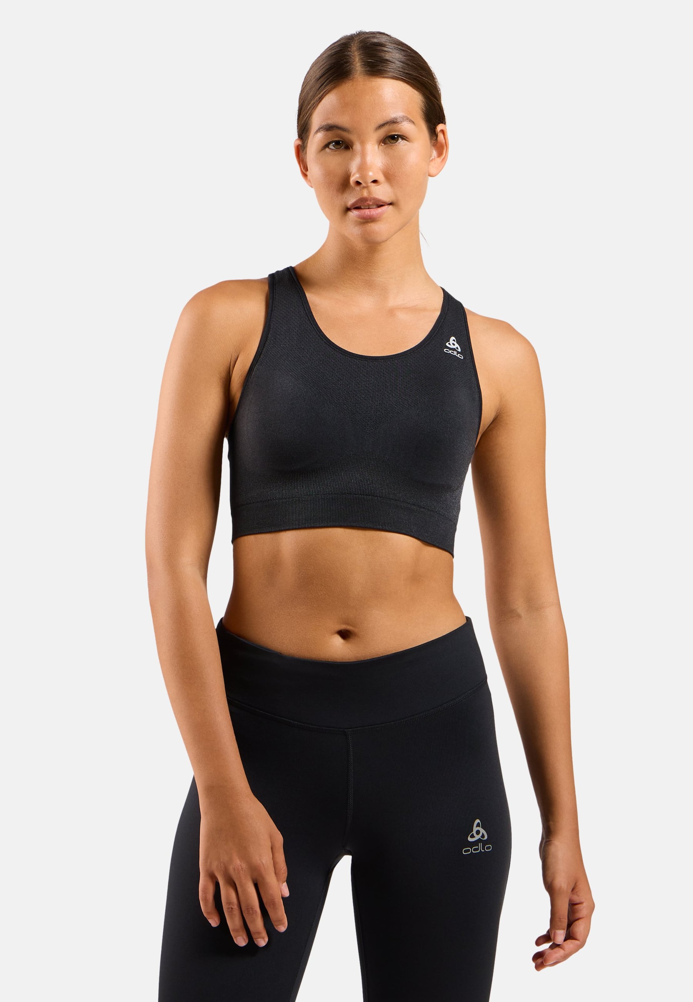 Odlo Seamless Medium Ceramicool Sport-BH für Damen, XS, schwarz