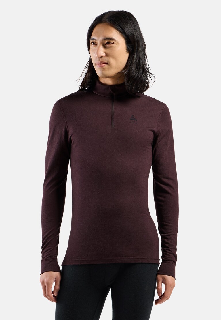 Sous-vêtement technique à manches longues et demi-zip en laine mérinos 200 Natural