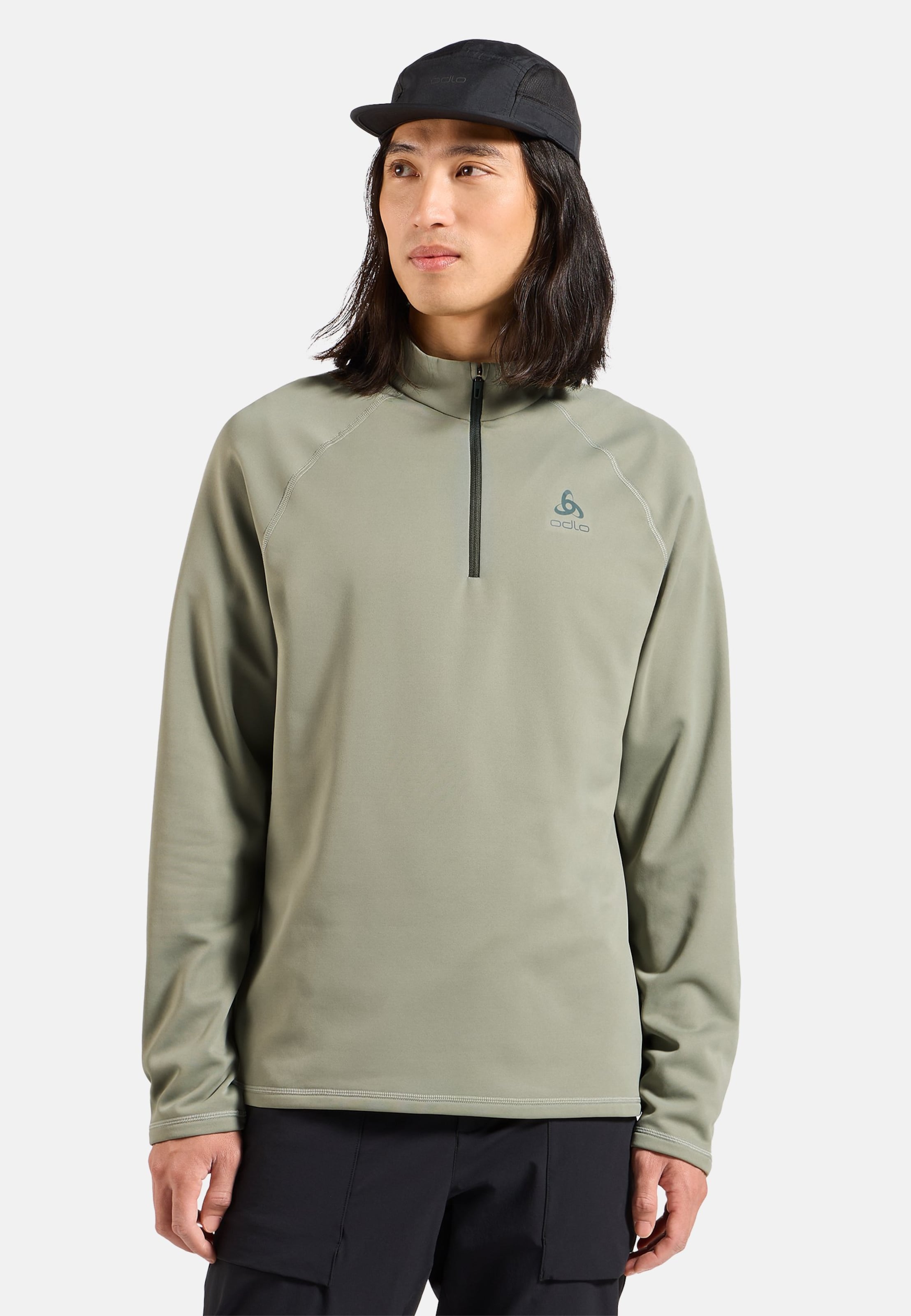 Odlo Besso Mid Layer Half-Zip für Herren - Wandern, Ski & Snow - grün, S