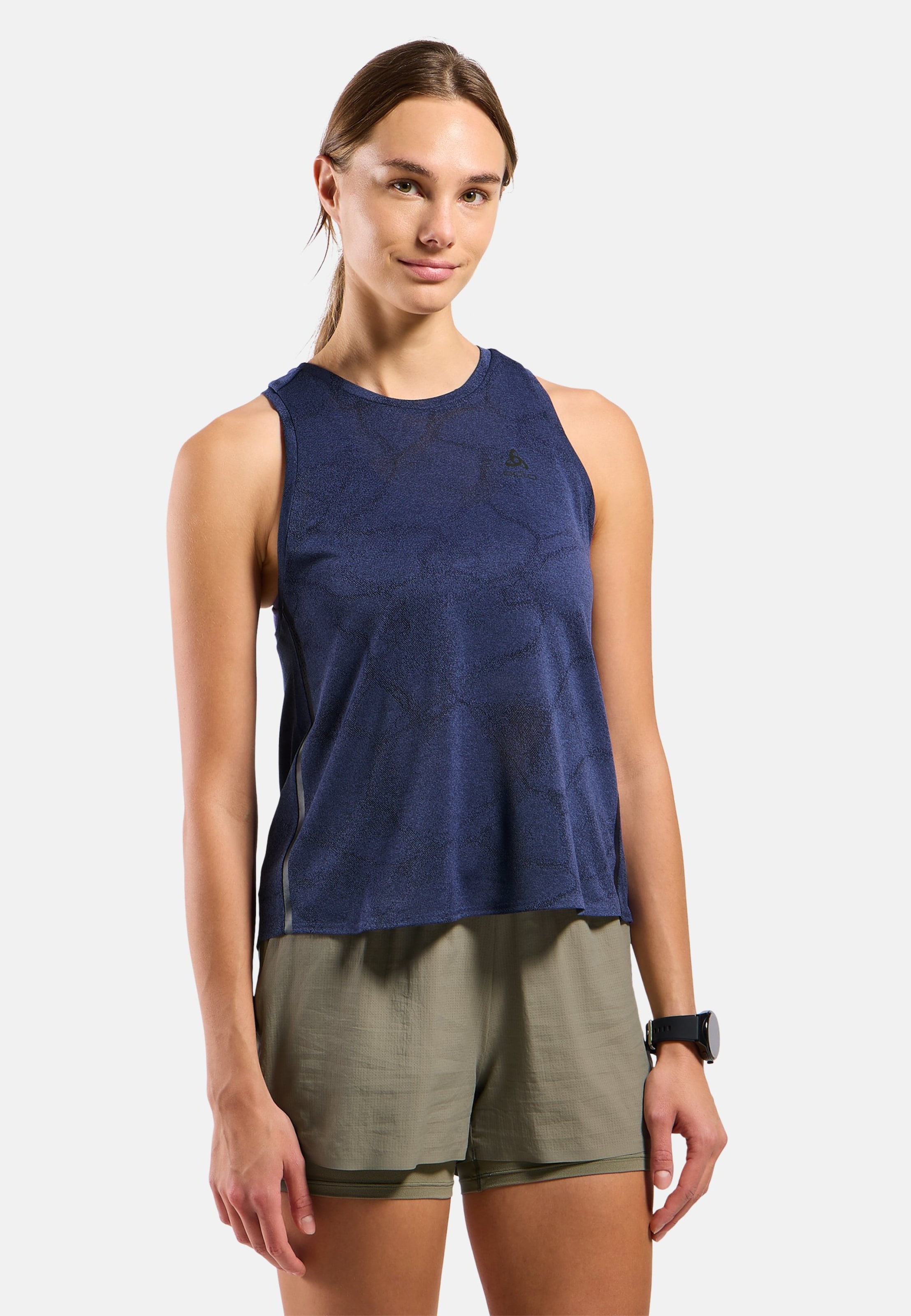 Odlo Zeroweight Engineered Chill-Tec Lauftop für Damen, XL, blau
