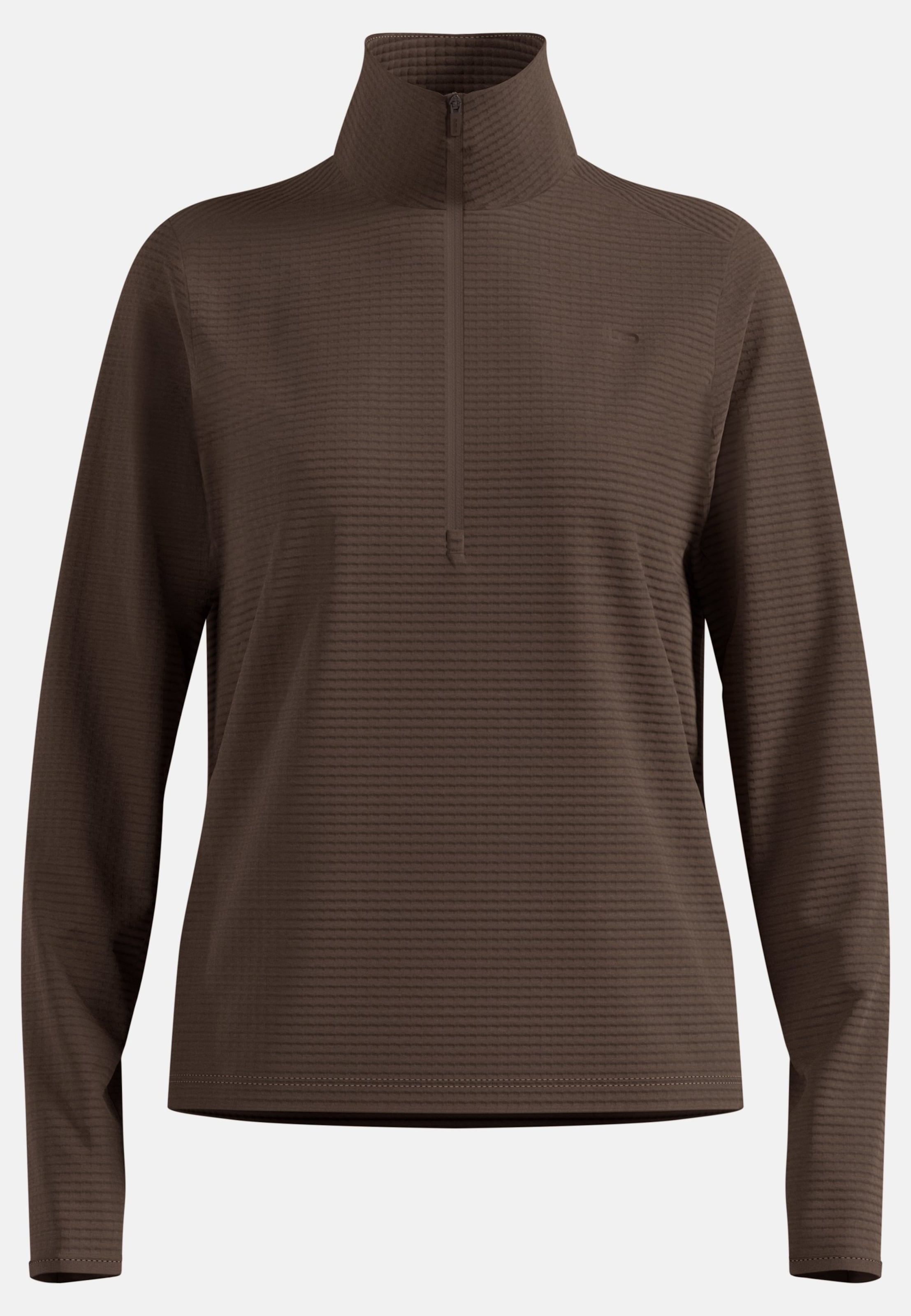 Odlo Essential Thermal Lauf-Mid Layer Half-Zip für Damen - Trail Running, Ski & Snow - braun, M