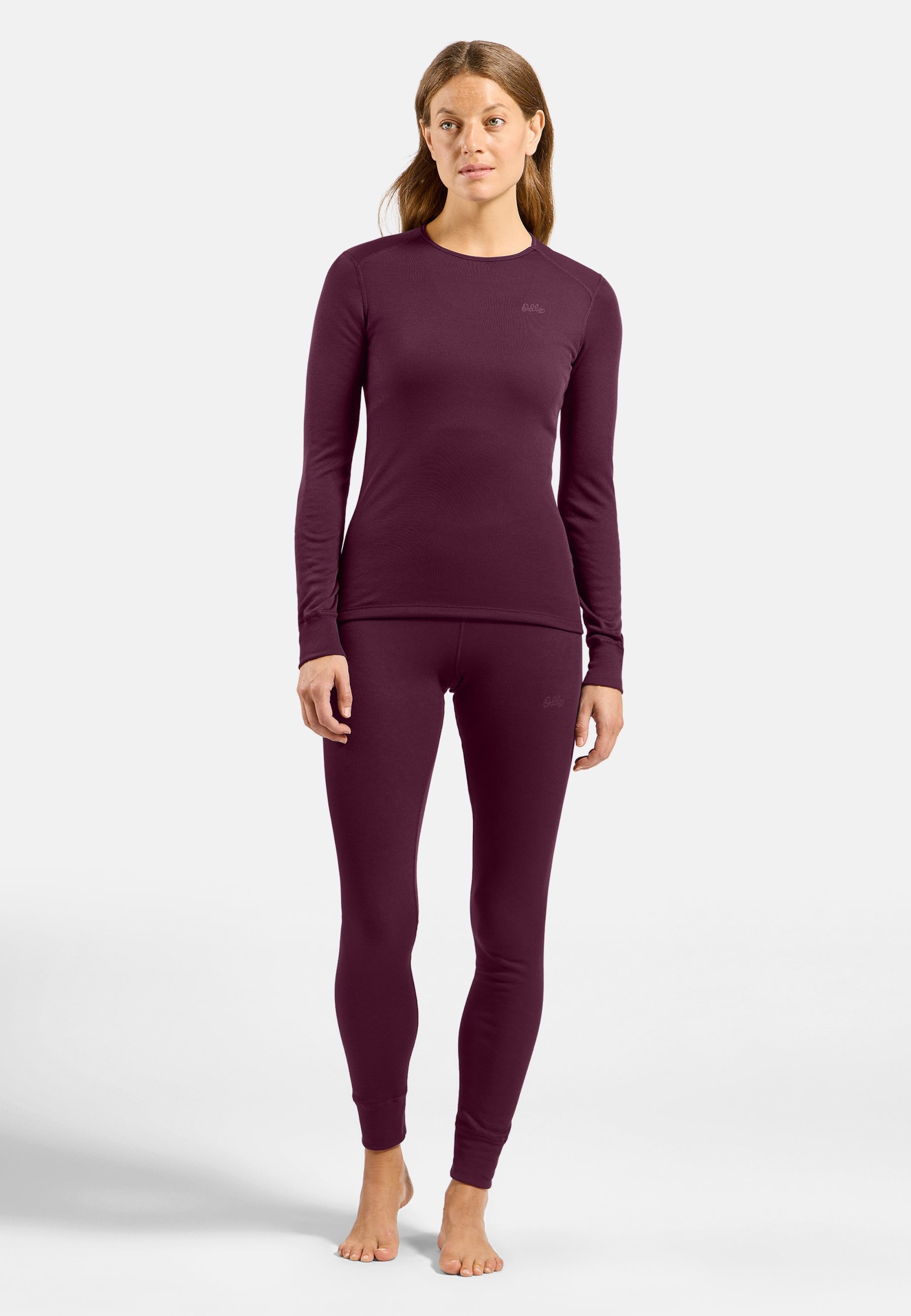 Odlo Active Warm Eco Uni Heritage Base Layer Set für Damen - Wandern, Ski & Snow - lila, M