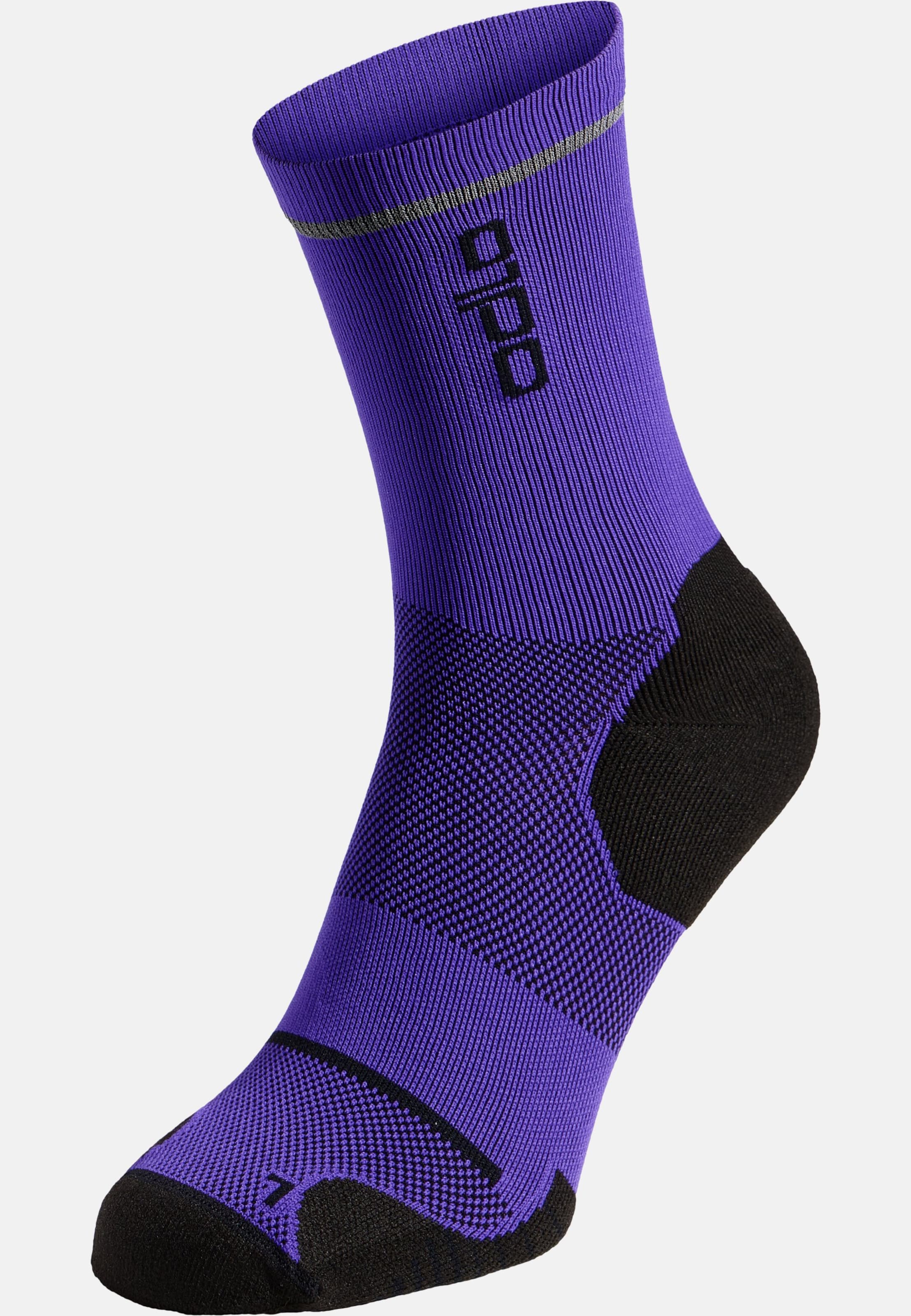 Odlo Ceramicool Micro-Crew Radsocken mit reflektierenden Details, 39-41, lila