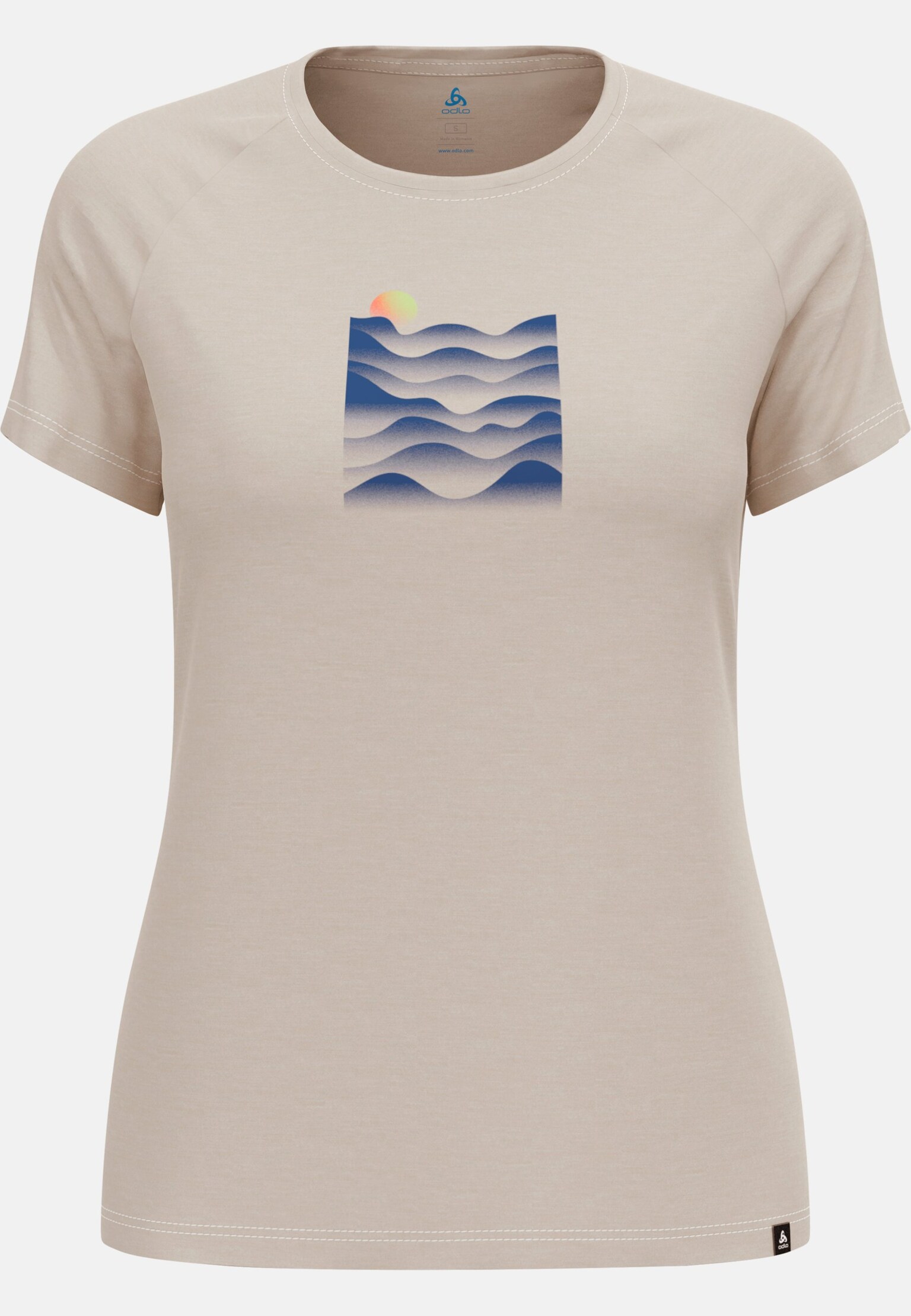 Ascent Performance Wool 130 T-Shirt mit Sonnenuntergangsmotiv