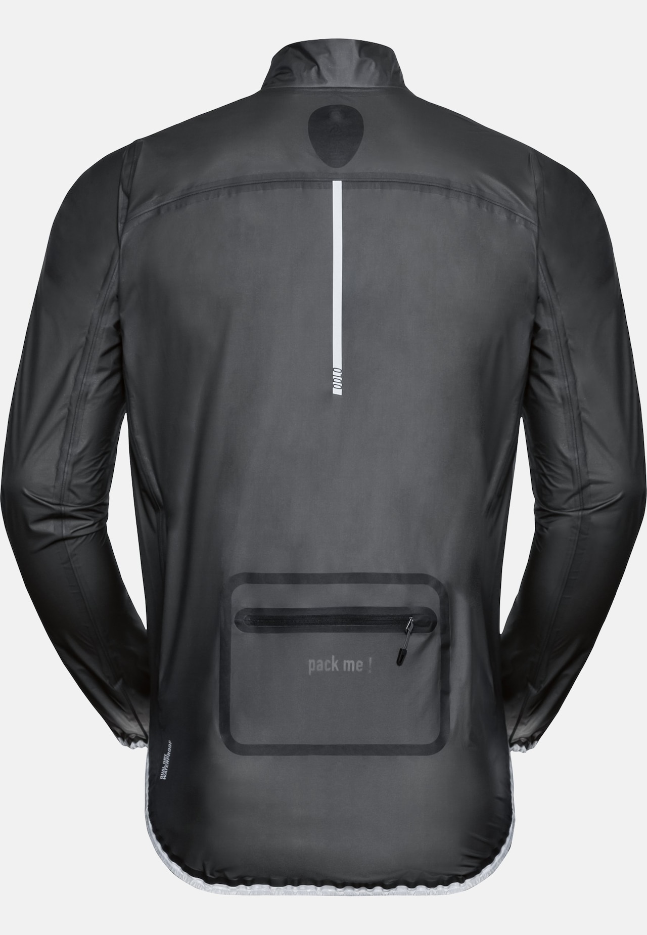 The men's Zeroweight Dual Dry waterproof cycling jacket in black