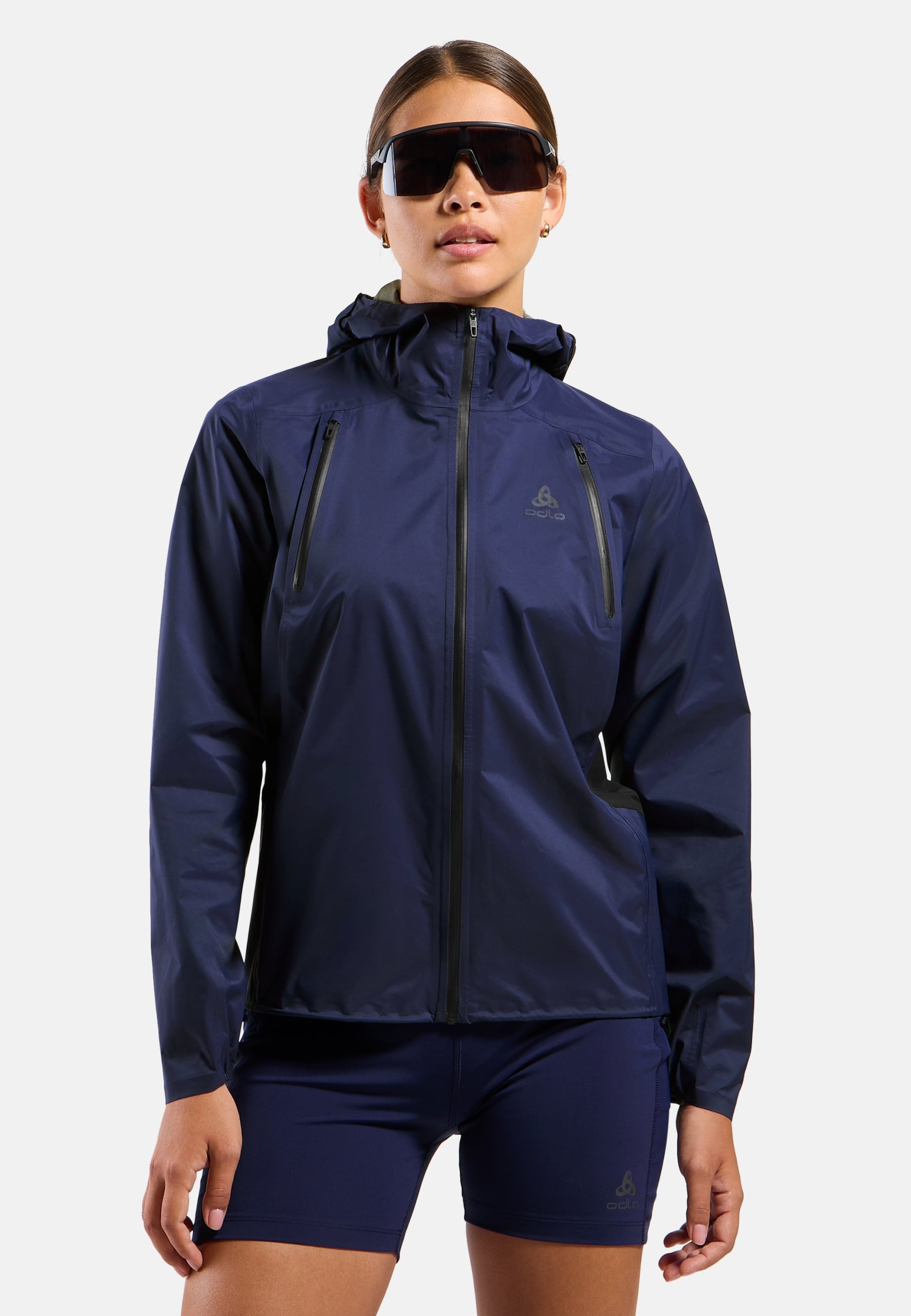 Odlo Wasserdichte X-Alp Pro 2.5L Jacke für Damen, M, blau
