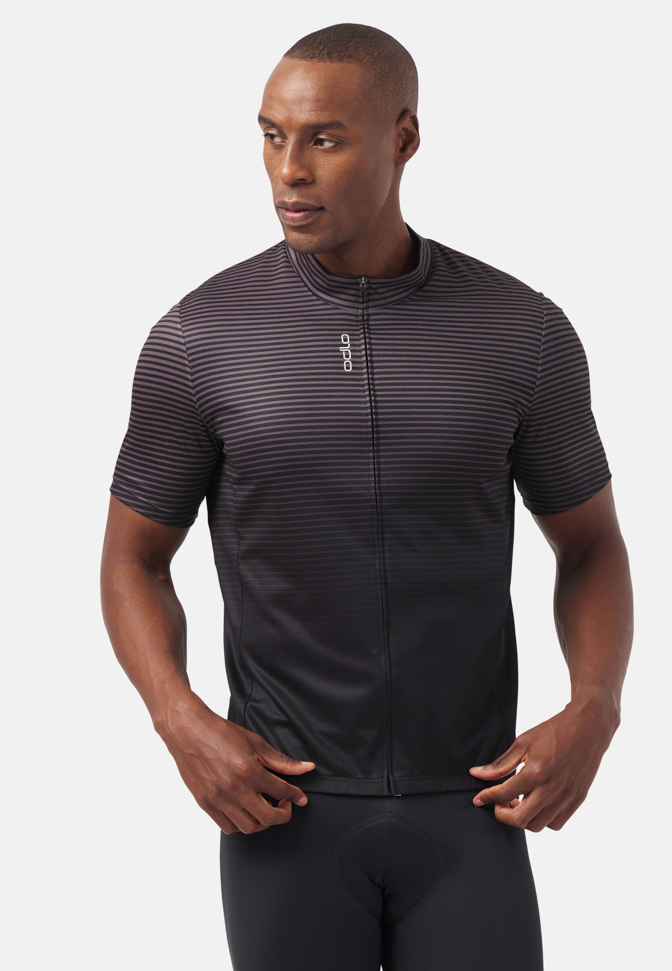 Odlo Essentials Radtrikot für Herren, S, grau