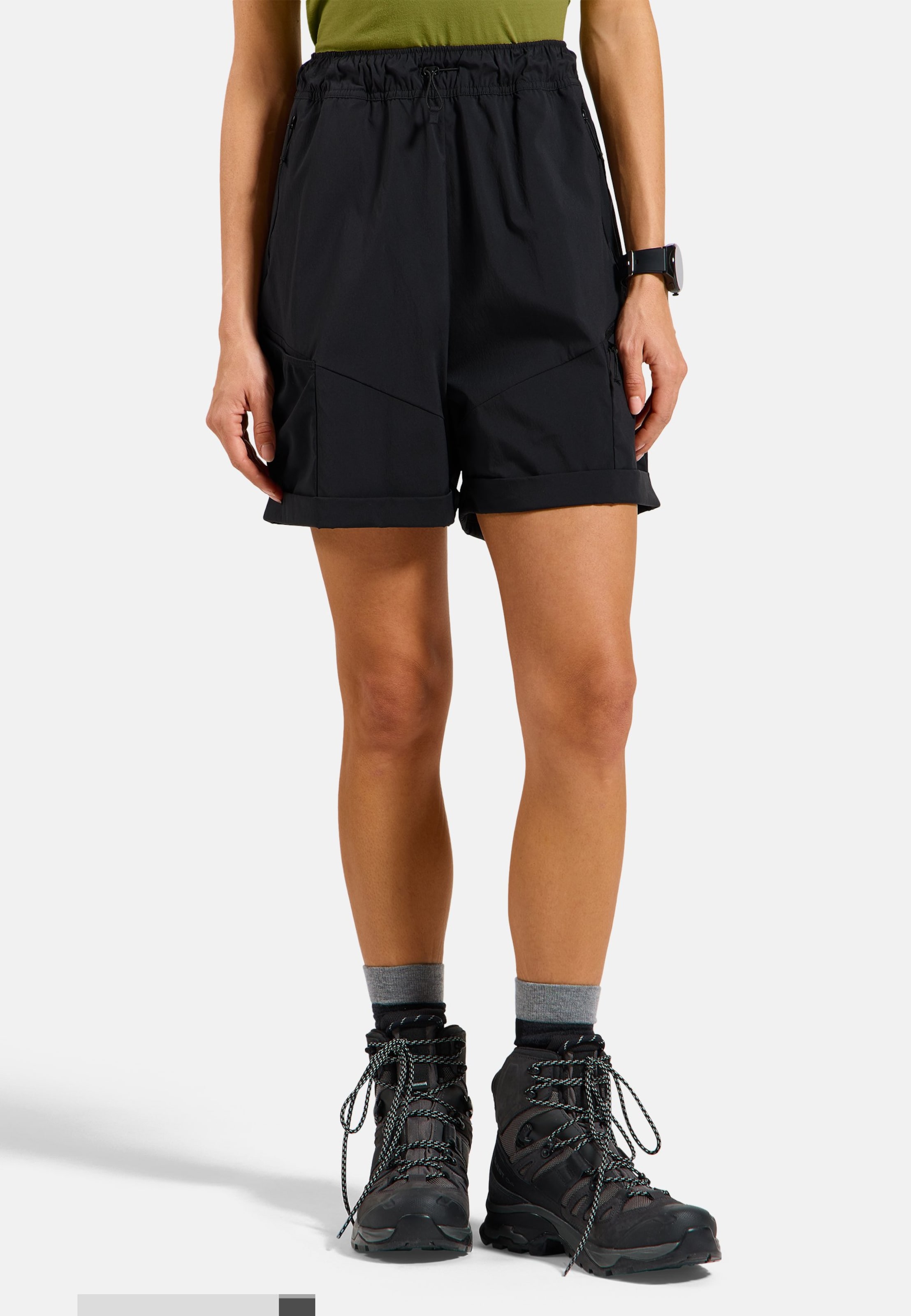 Odlo Essentials Cargoshorts für Damen, L, schwarz