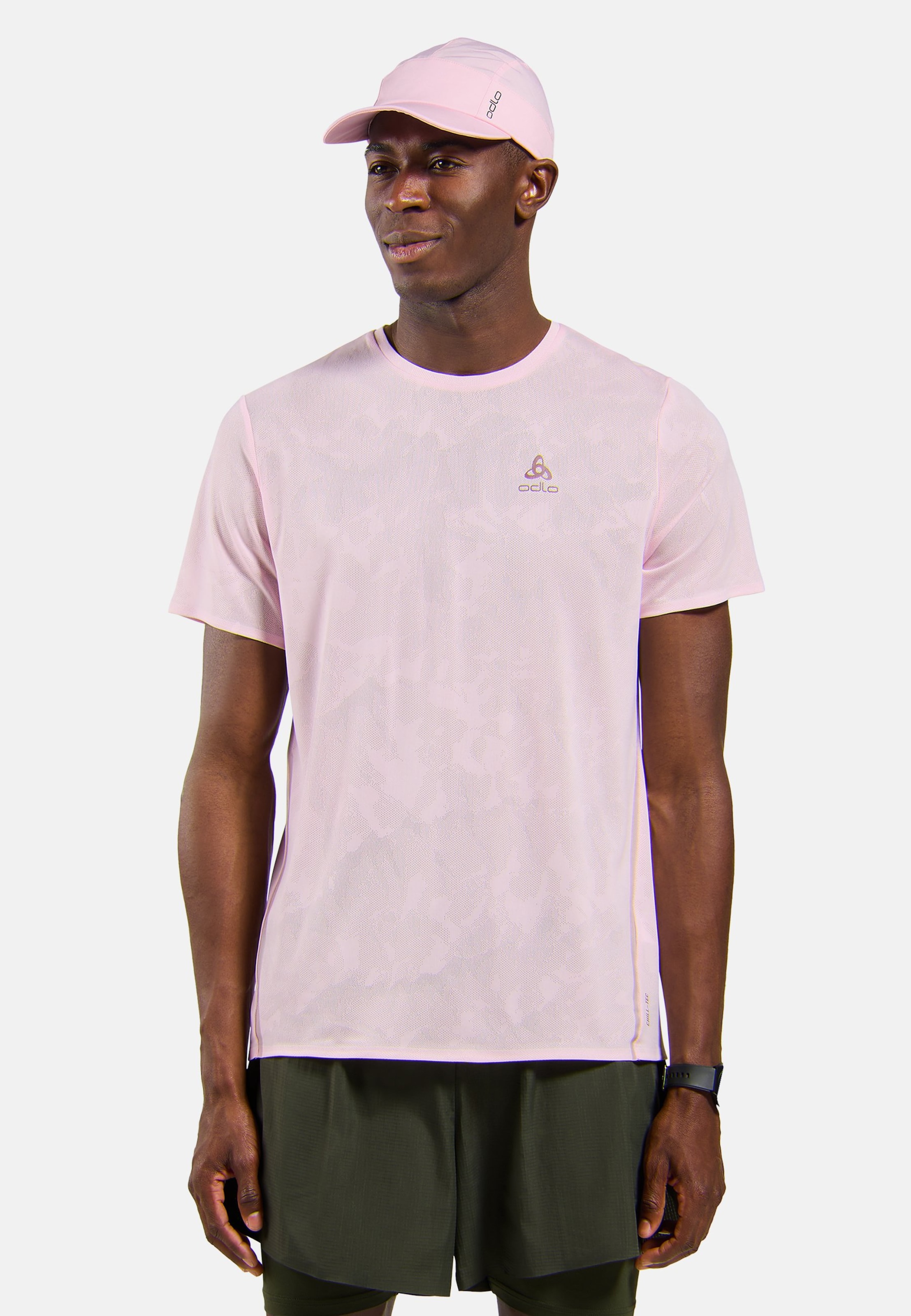 Odlo Zeroweight Engineered Chill-Tec Laufshirt für Herren, XL, pink