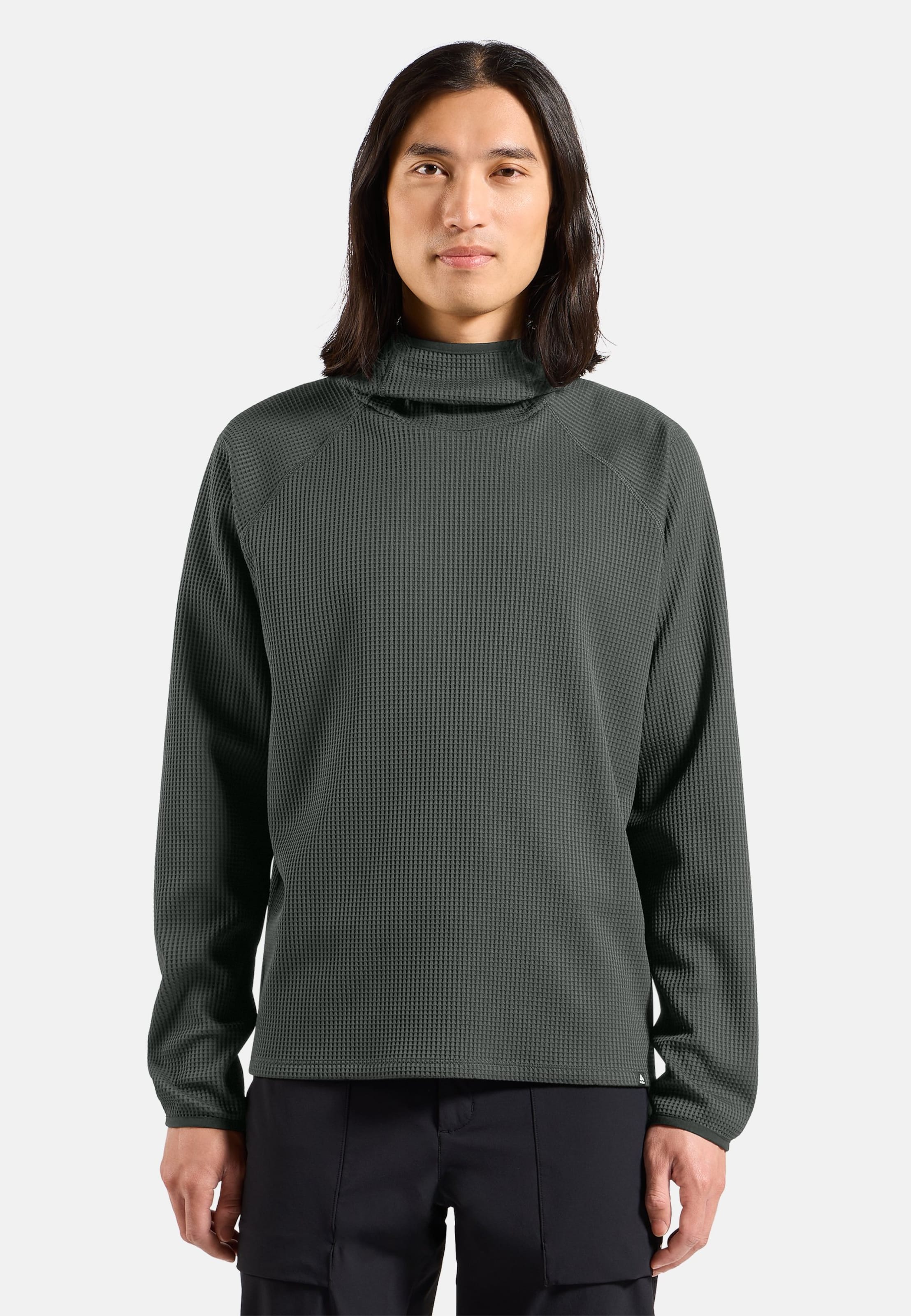 Odlo Cubic Multisport Mid Layer mit Kapuze für Herren, M, grau