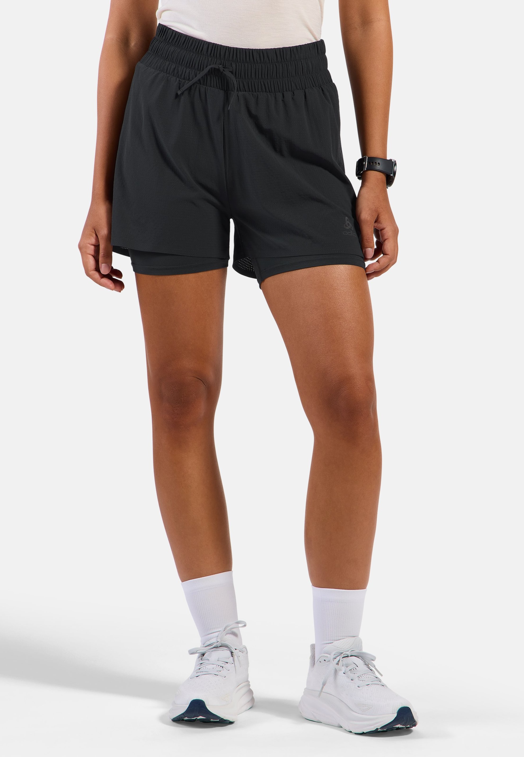 Odlo Zeroweight 3 Inch 2-In-1 Laufshorts für Damen - Training, Running - schwarz, S