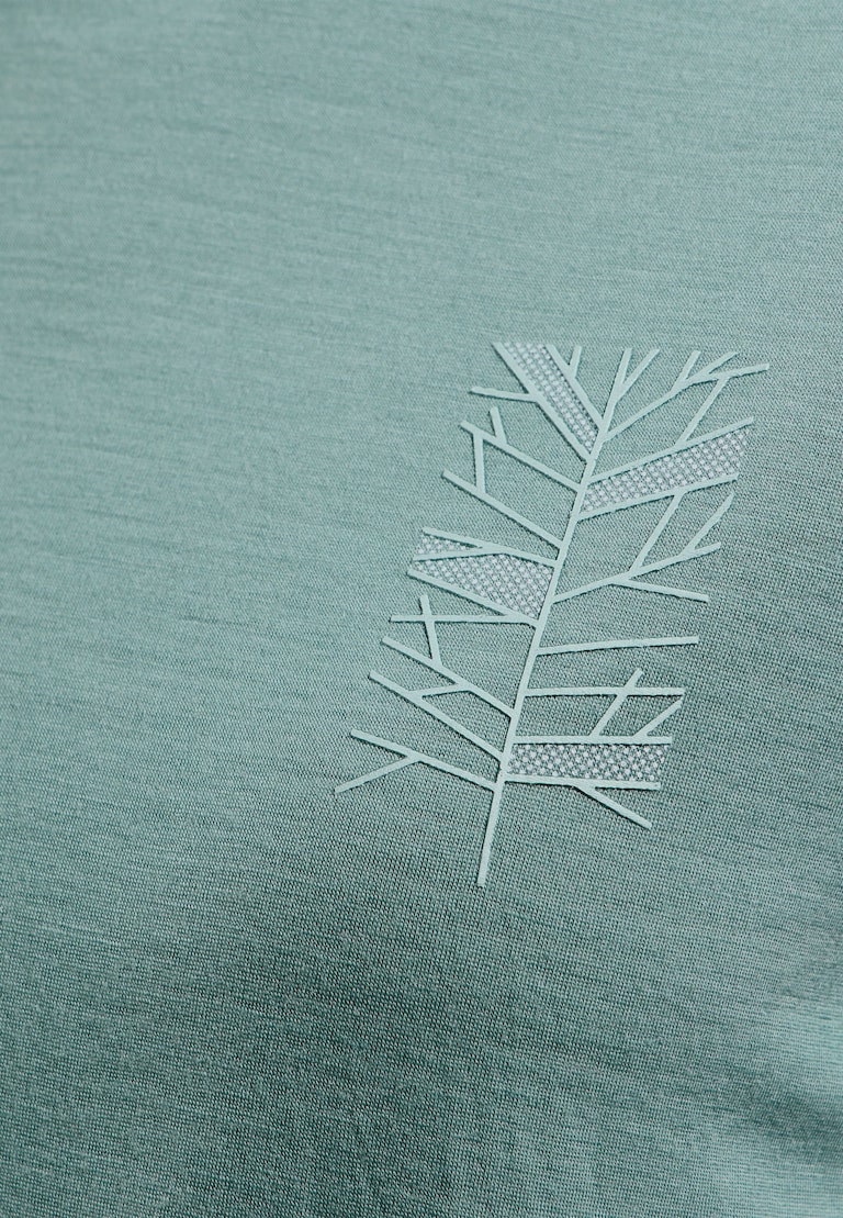 T-shirt en laine mérinos 160 à motif arbre Ascent