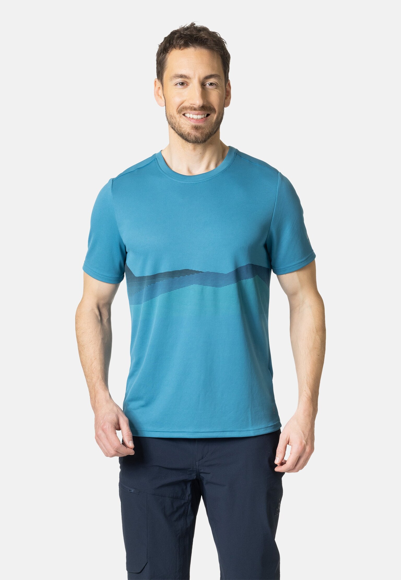 F-Dry T-Shirt mit Bergkamm-Print