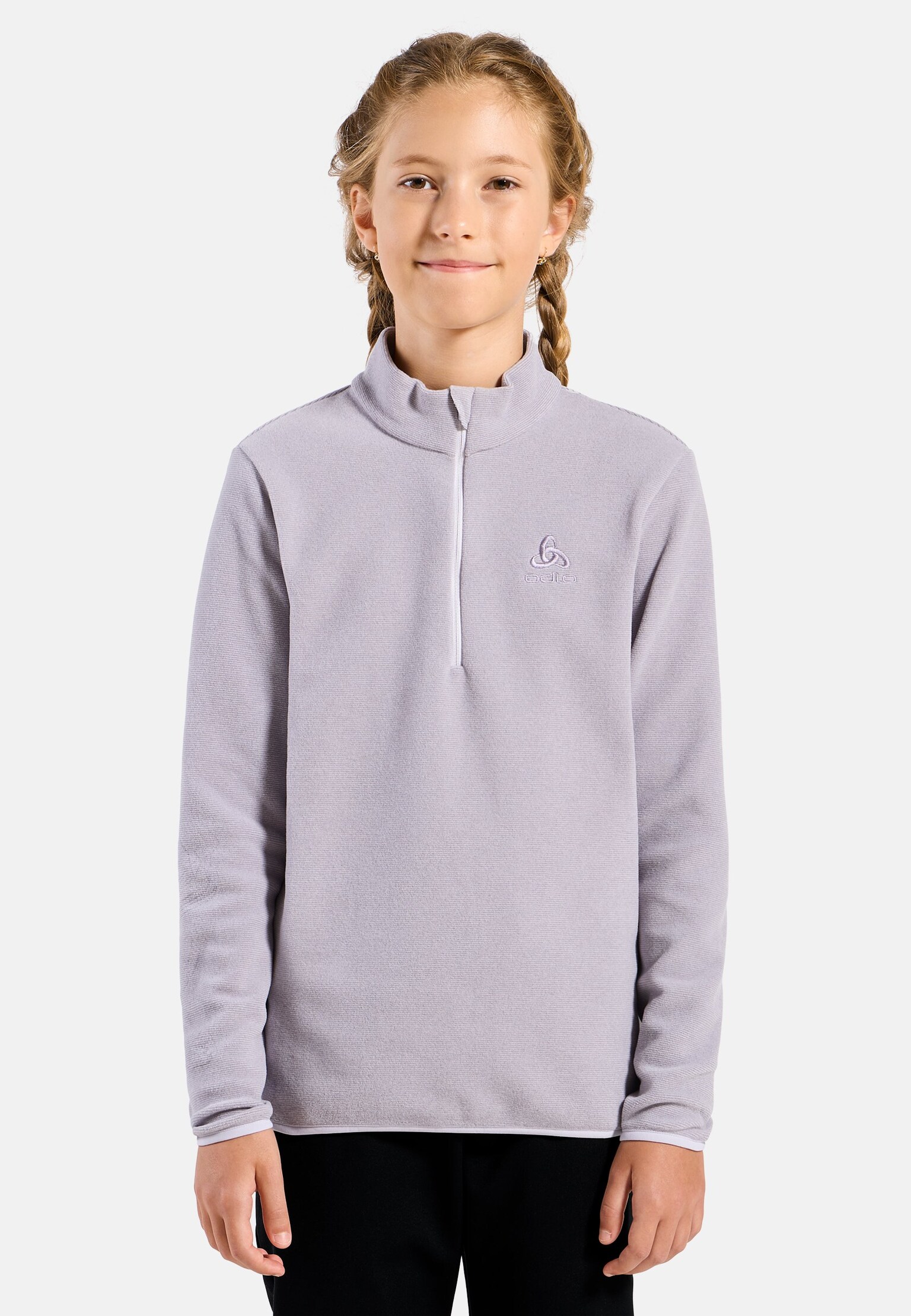 The Roy kids' stripe half-zip mid layer