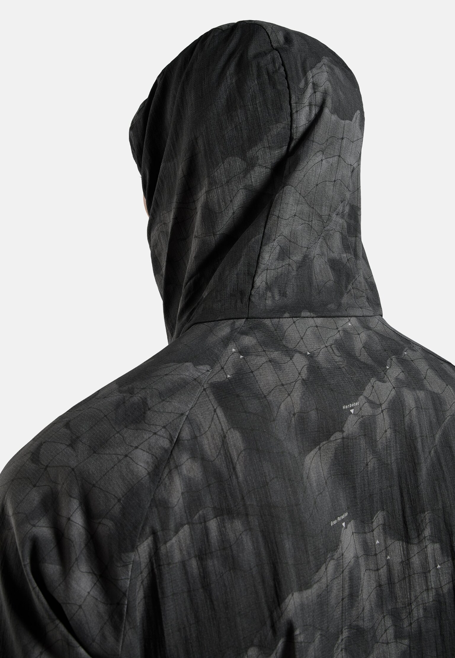 Zeroweight Laufanorak mit Kapuze und Hyper-Print