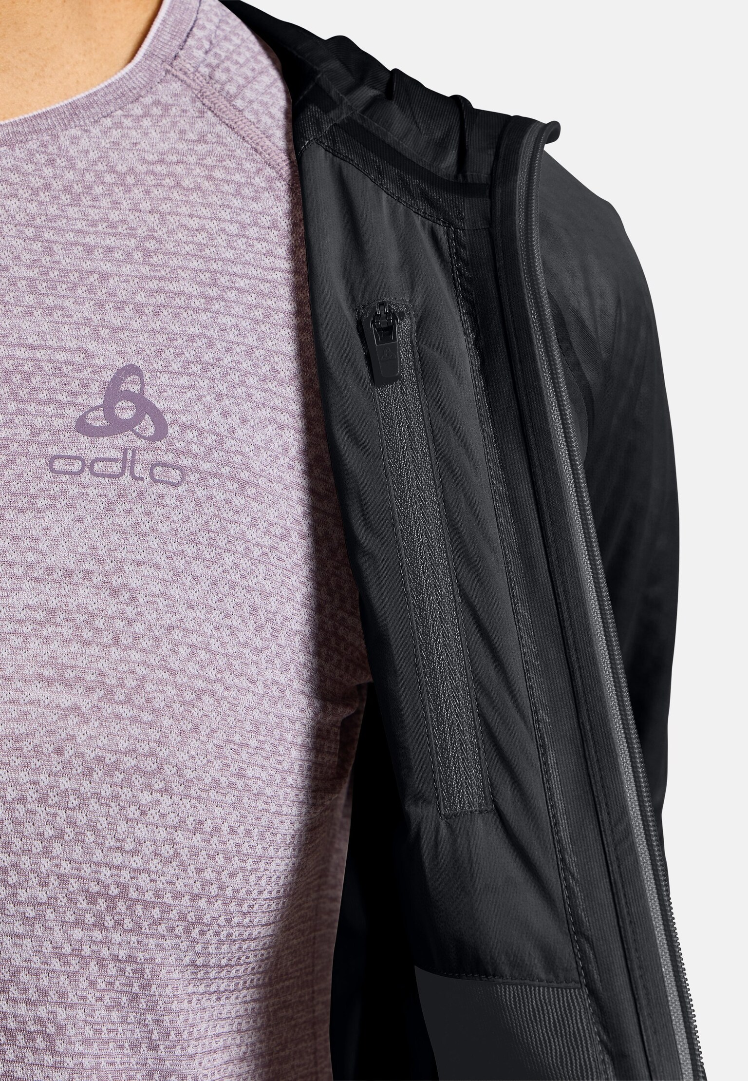 The Dual Dry Performance Knit waterproof insulated running jacket