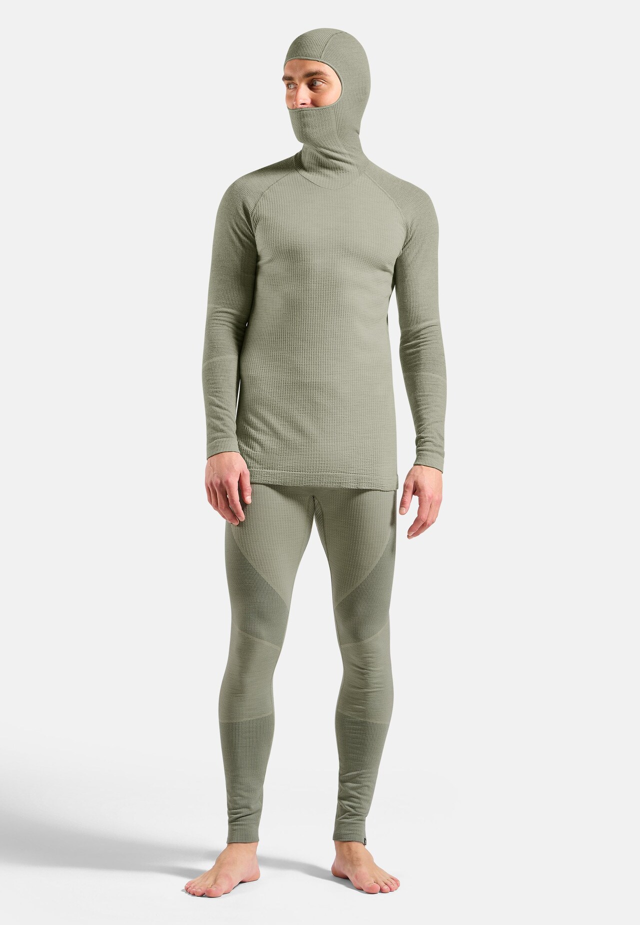 Seamless Performance Wool Base Layer with Facemask