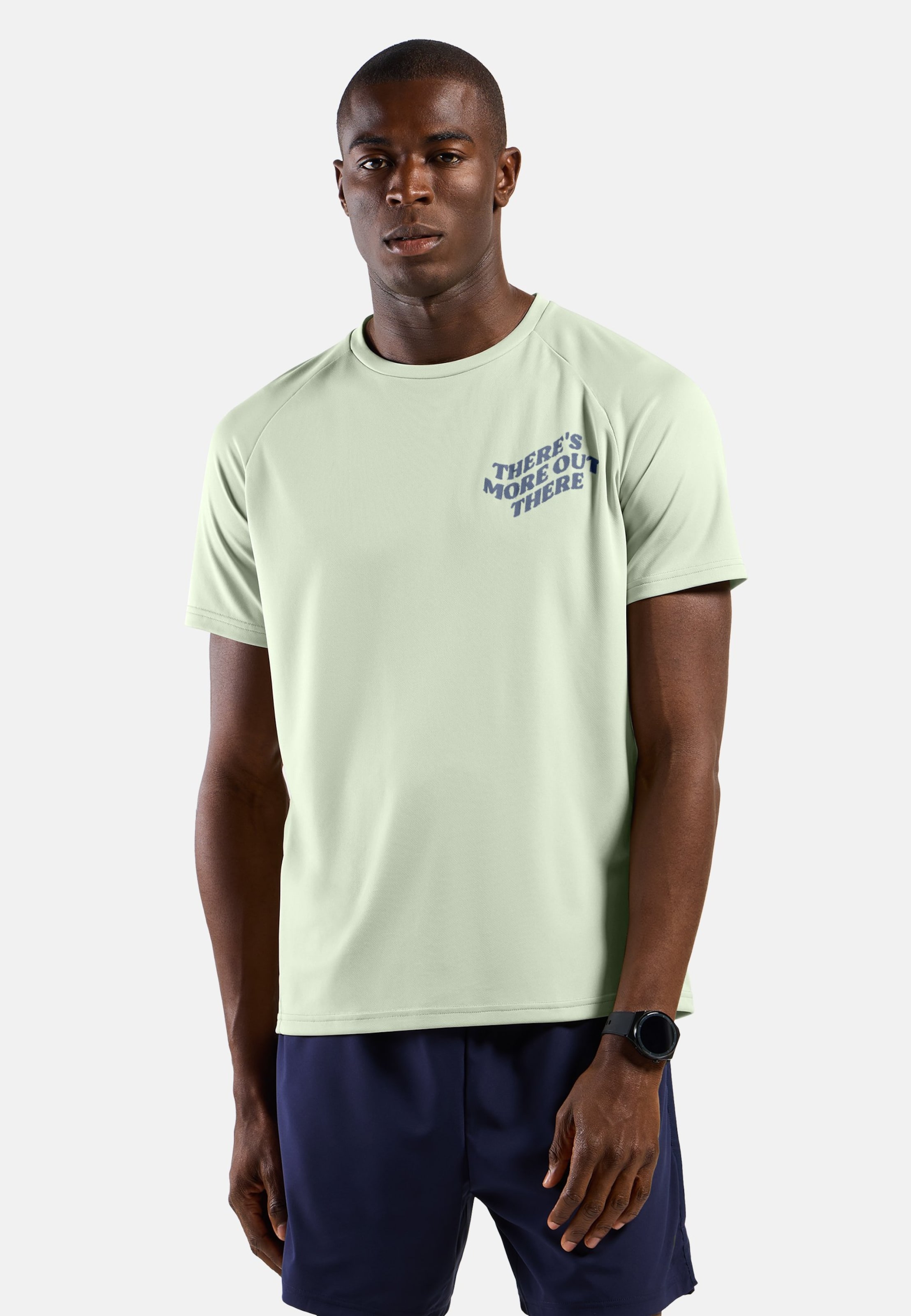 Odlo Essentials Laufshirt mit TMOT-Print für Herren, L, grün