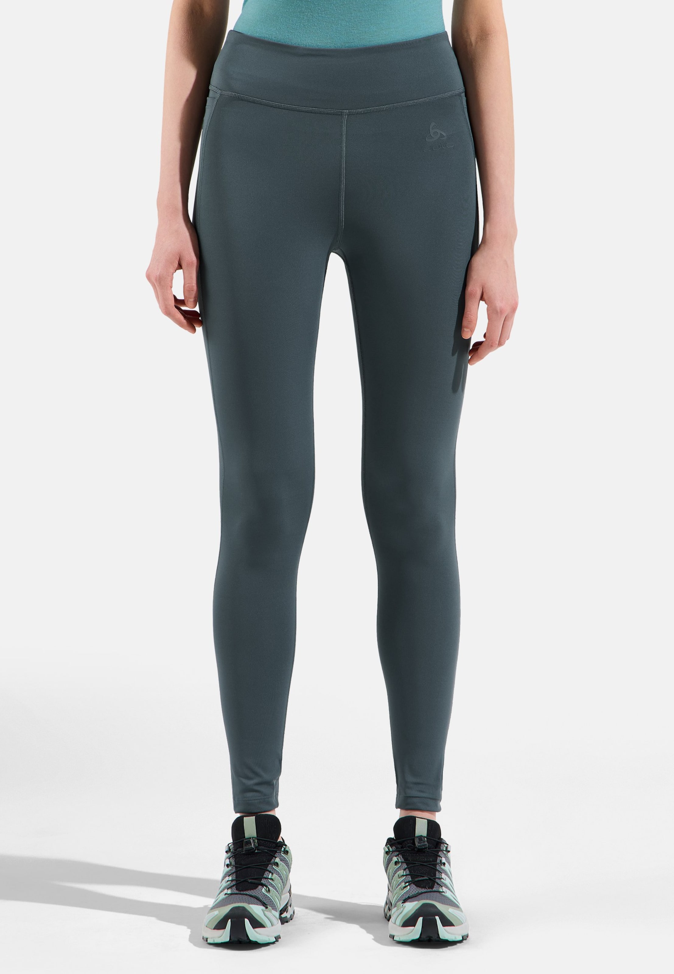 Odlo Ascent Medium Support Wander-Tights für Damen - Wandern, Training - grün, S