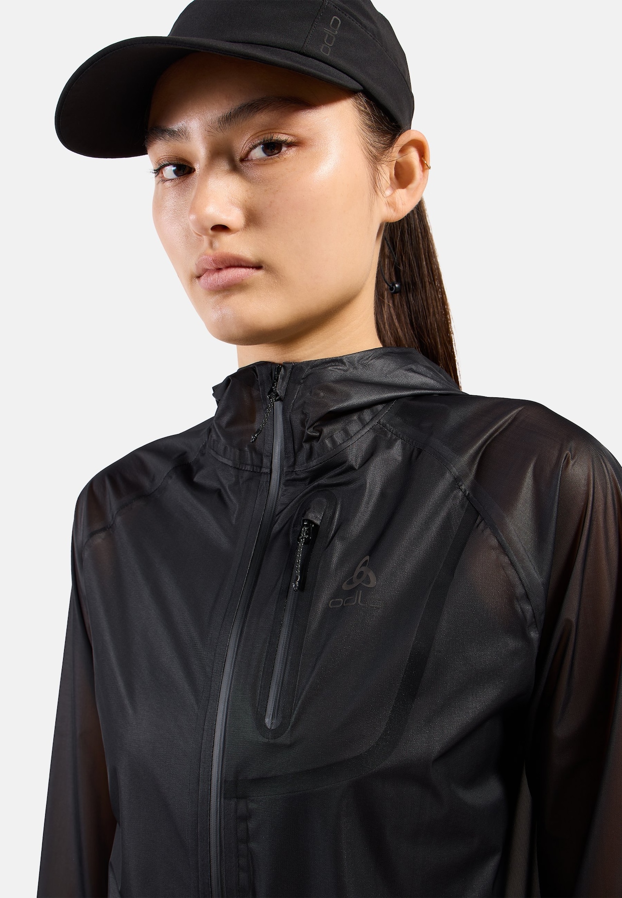 Zeroweight Dual Dry Performance Knit Waterproof Jacket in black | Odlo
