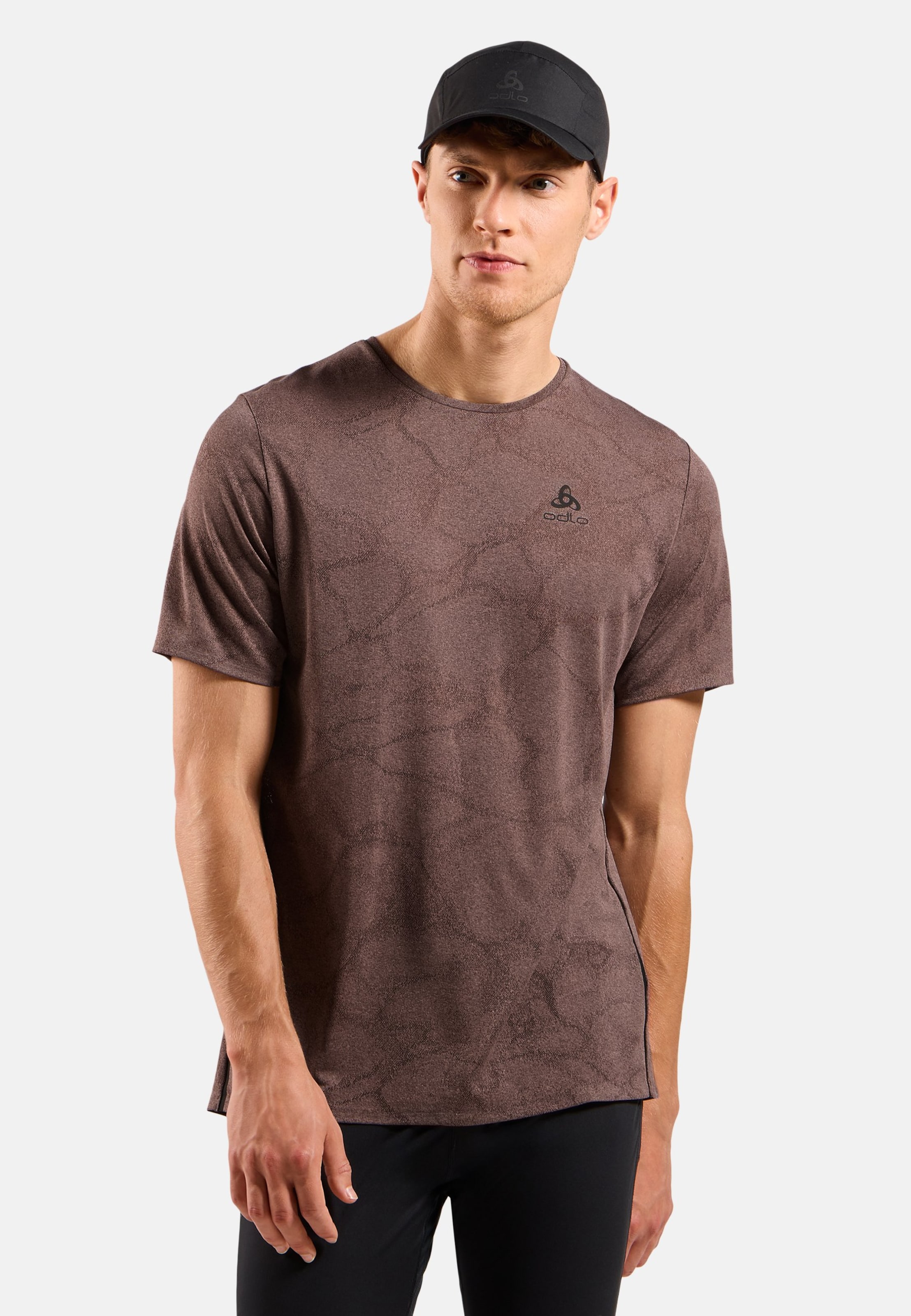 Odlo Zeroweight Engineered Chill-Tec Lauf-T-Shirt für Herren - Training, Running - maron, XXL