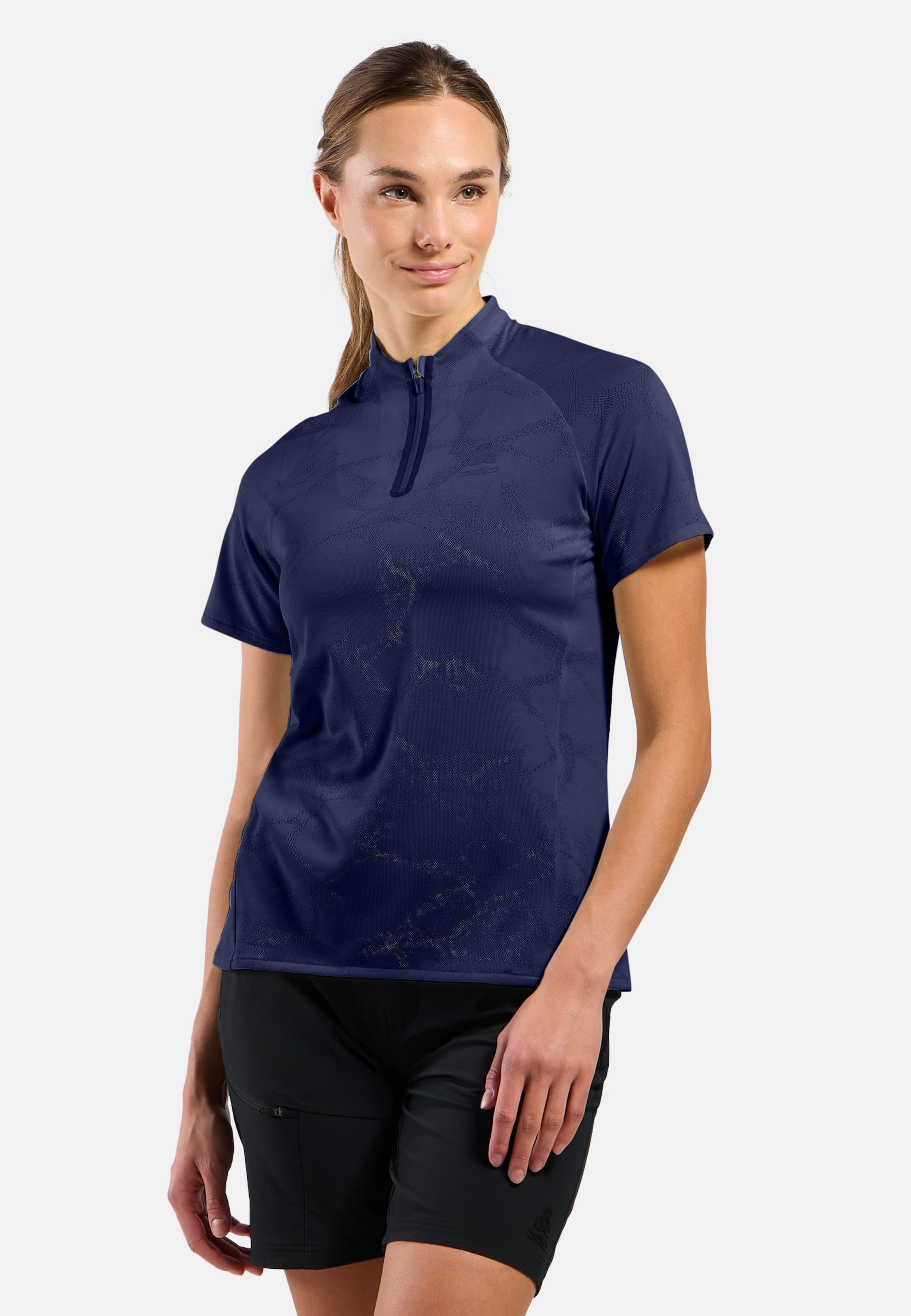 Odlo Ascent Chilltec Poloshirt für Damen - Wandern - blau, M