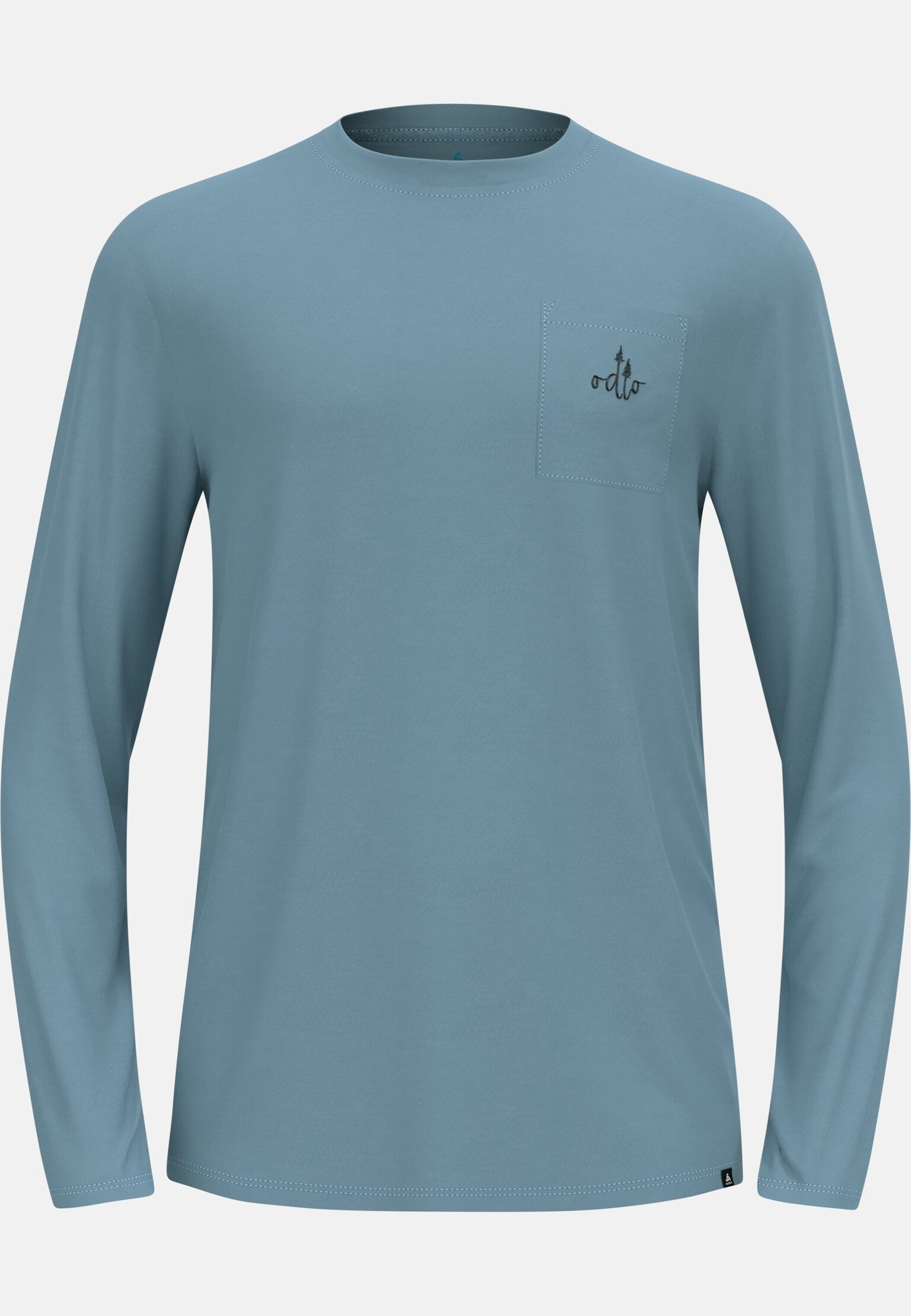 T-shirt a maniche lunghe con taschino Ascent merino 200