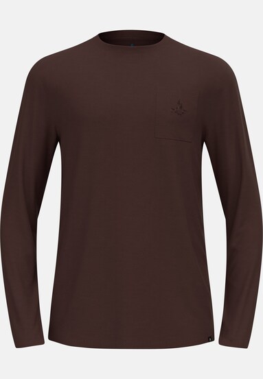 T-shirt a maniche lunghe con taschino Ascent merino 200