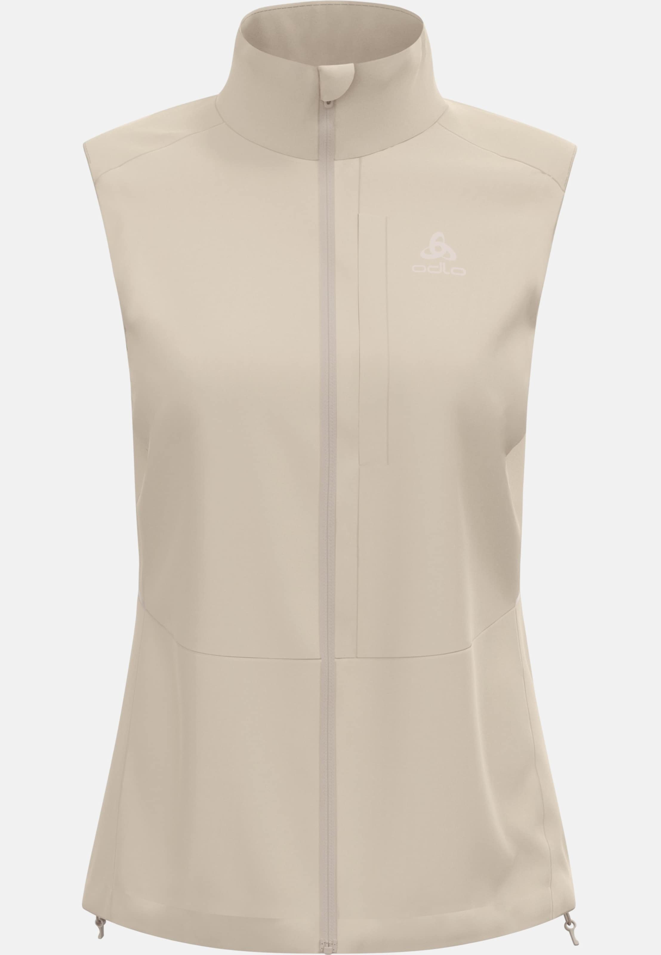 Odlo Zeroweight Warm Softshell-Laufweste 2.0 für Damen, L, beige