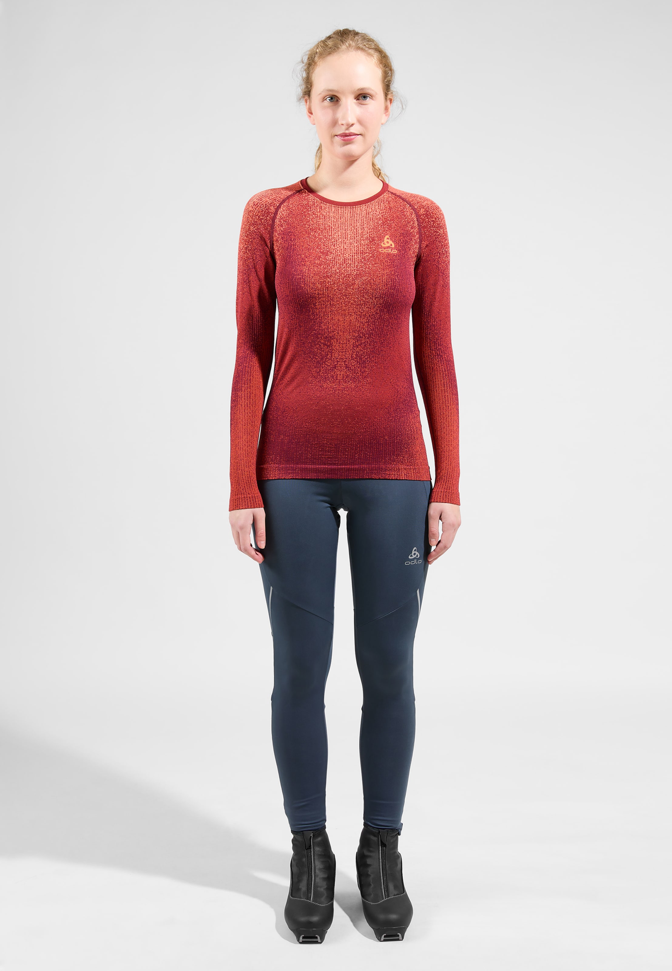 Odlo Ceramiwarm Langlauftights für Damen - Skilanglauf - blau, S