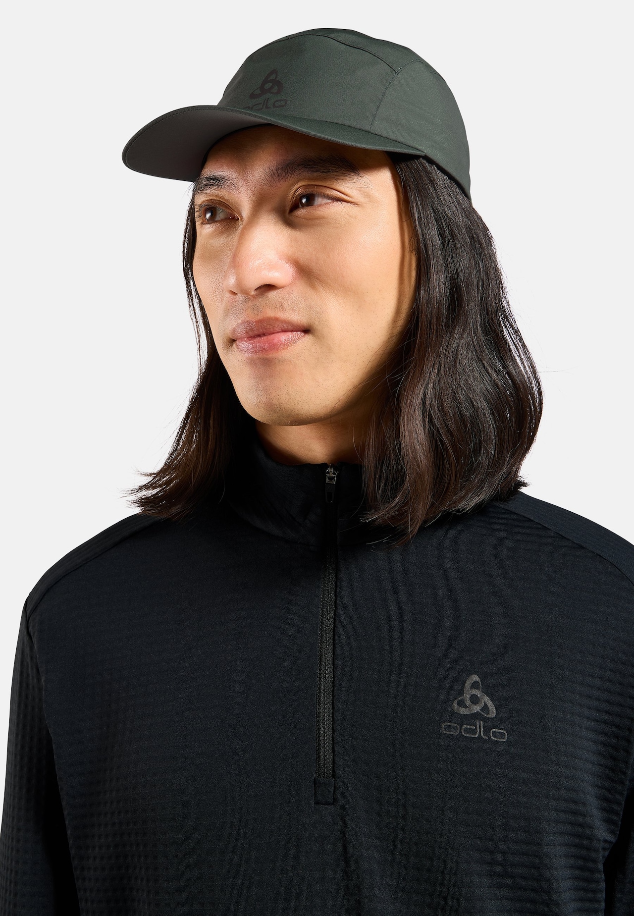 Felpa da running Essential Thermal a mezza zip