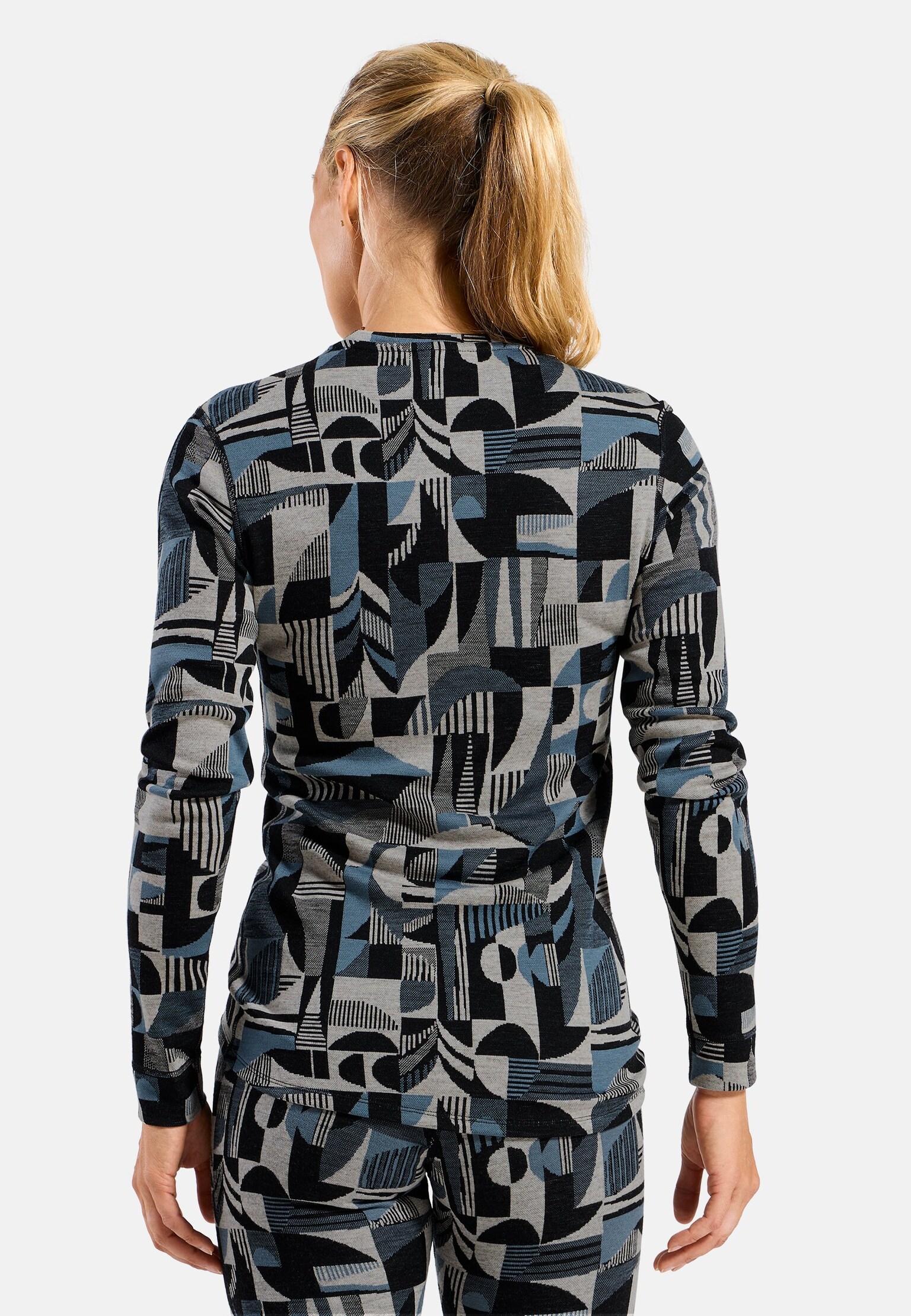 The Natural Merino Warm Jacquard Ullundertøy Top