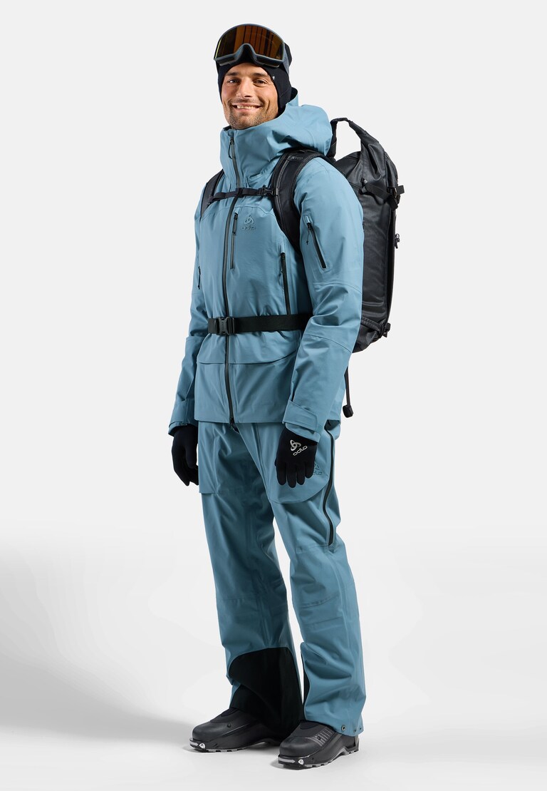 The X-Alp 3L hardshell snow pants in provincial blue | Odlo
