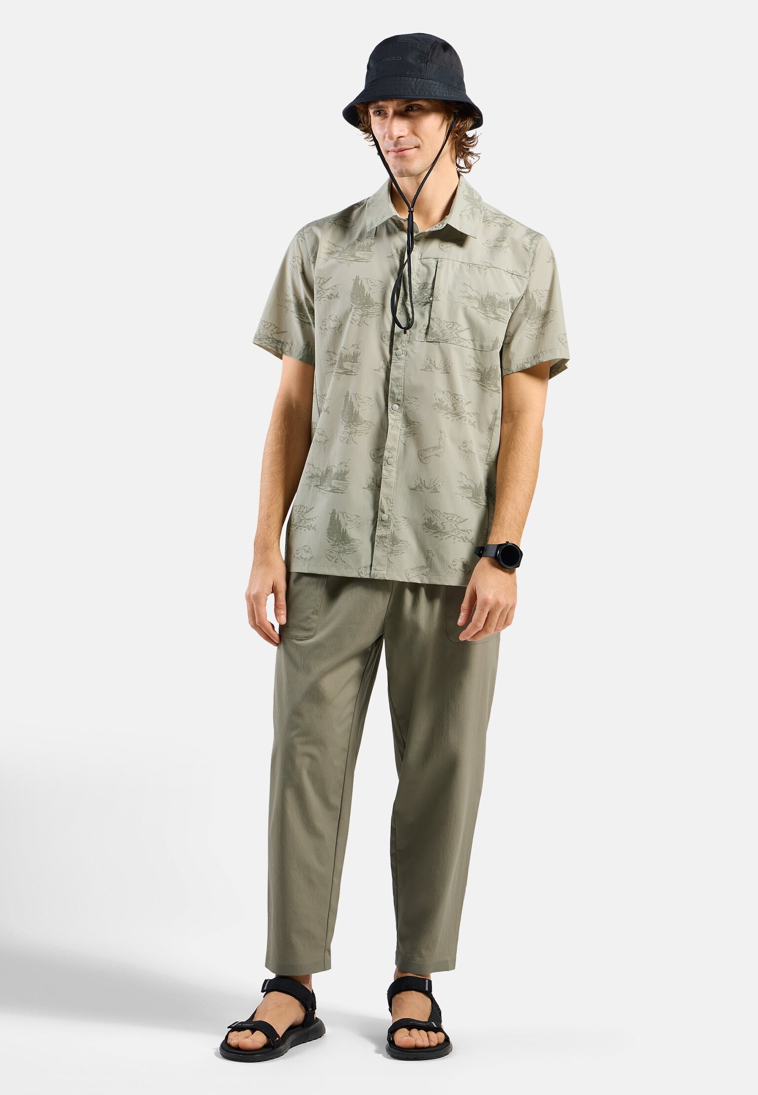 The Essentials short-sleeve print hiking shirt